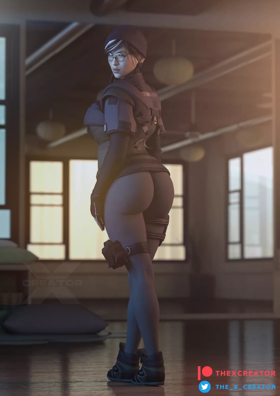 Dokkaebi showing off her booty (theXCreator) [Rainbow Six Siege] posted by Kuro-Oji