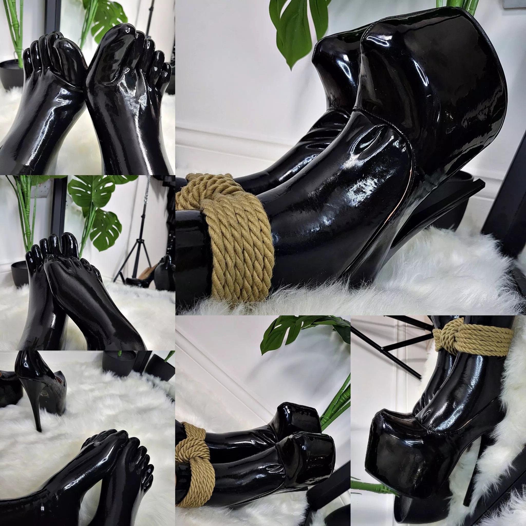 DOLLIE - ANYONE HAVE A FETISH FOR LATEX FEET AND SHINY HEELS (CUTE SIZE 4 UK) posted by -DOLLIE