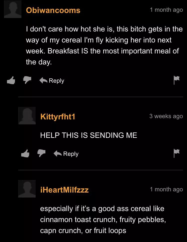 Don’t mess with someone’s cereal posted by Wolverine762