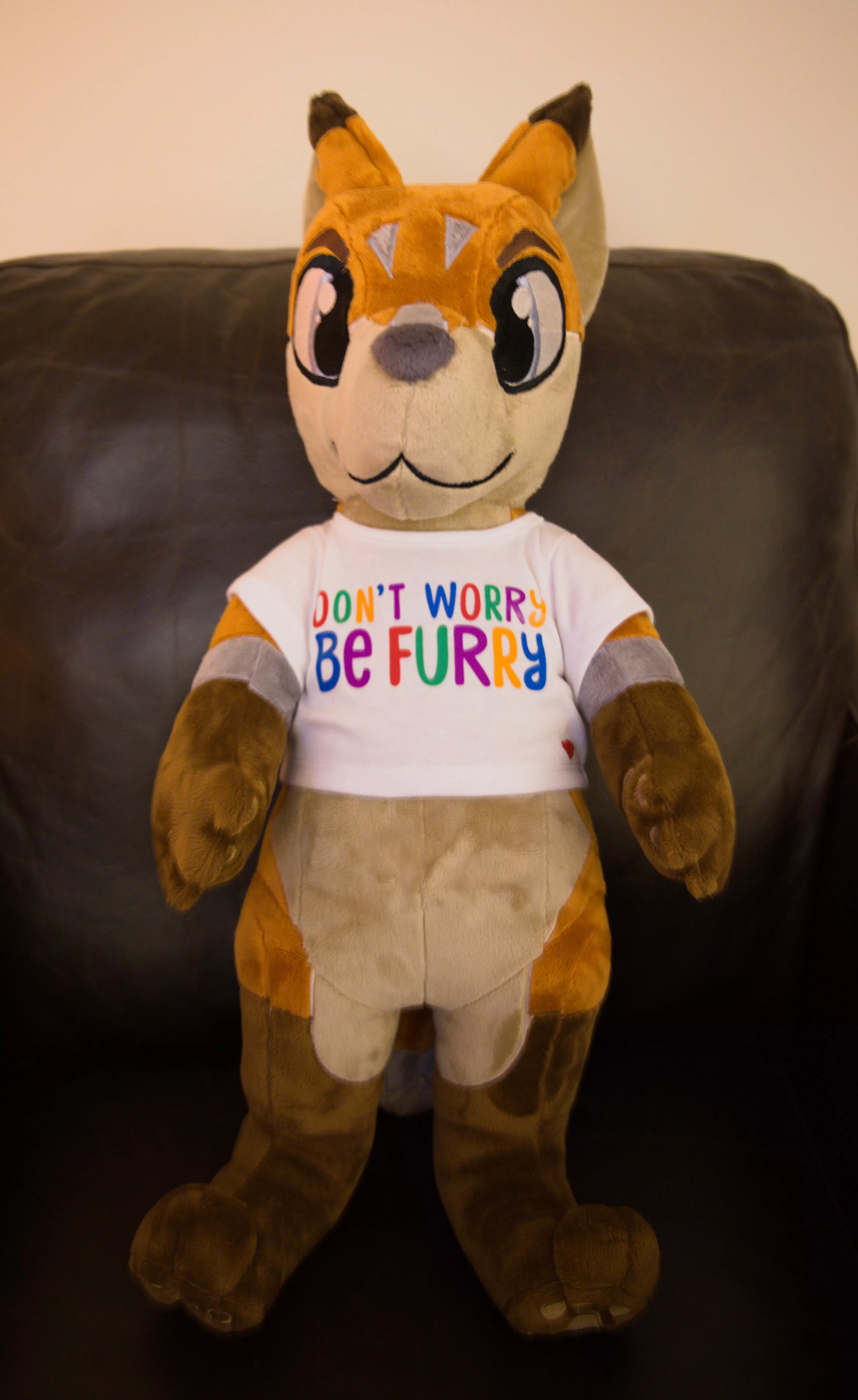 Don't worry. Be furry. Got a cute Build a Bear T Shirt for my plush :) posted by terrencethefox