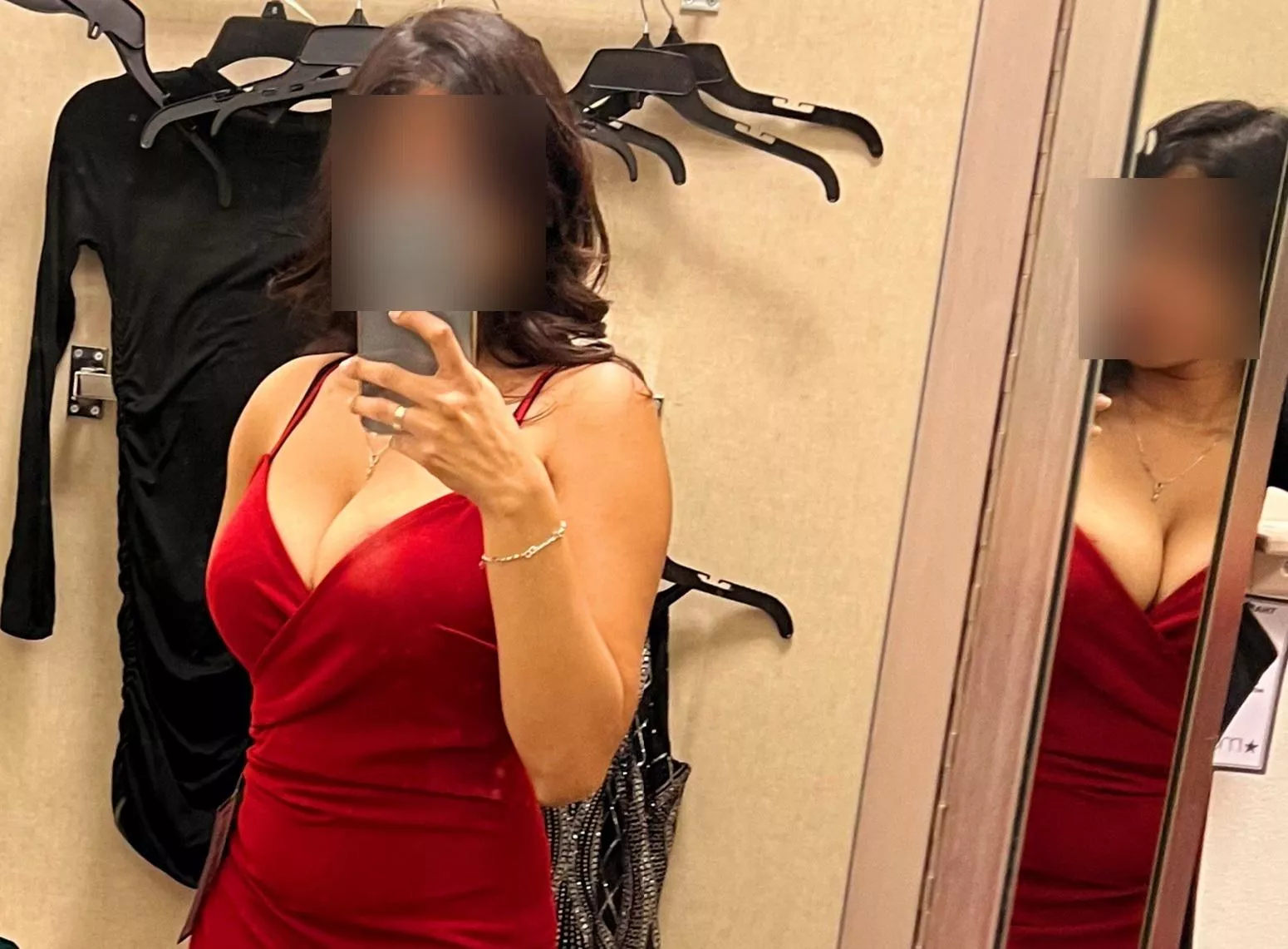 Double the [f]un! Wanna see more of me in this dress? posted by softjuicyknockers