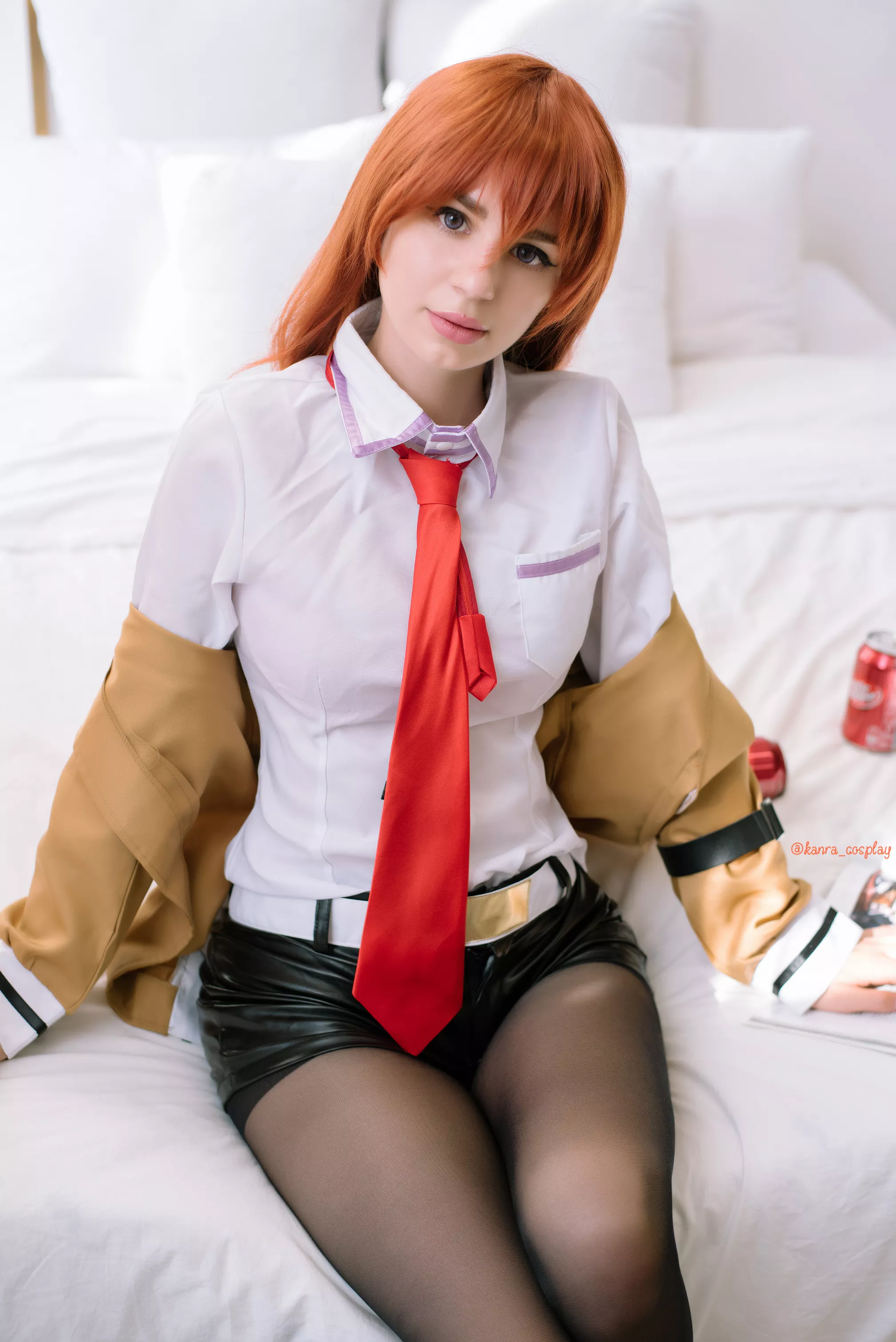 Dr Pepper waifu 🥰 Kurisu by kanra_cosplay on twitter [self] posted by Kanra_Cosplay