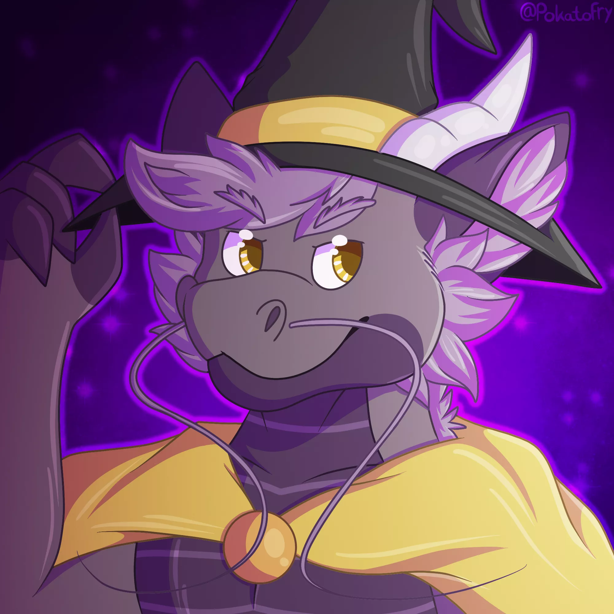 Dragon Wizard! 🐲🧙‍♂️ (Art by me, @PokatoFry on Twitter) posted by PokatoFry