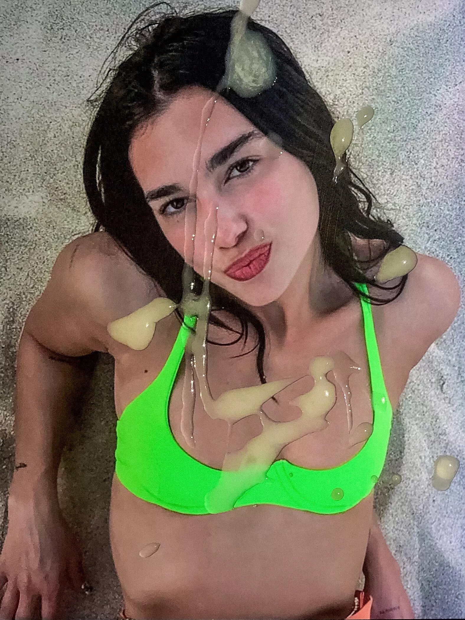 Dua getting drenched at the beach in her skimpy bikini🌊🥵💦 posted by xtrxpbbc