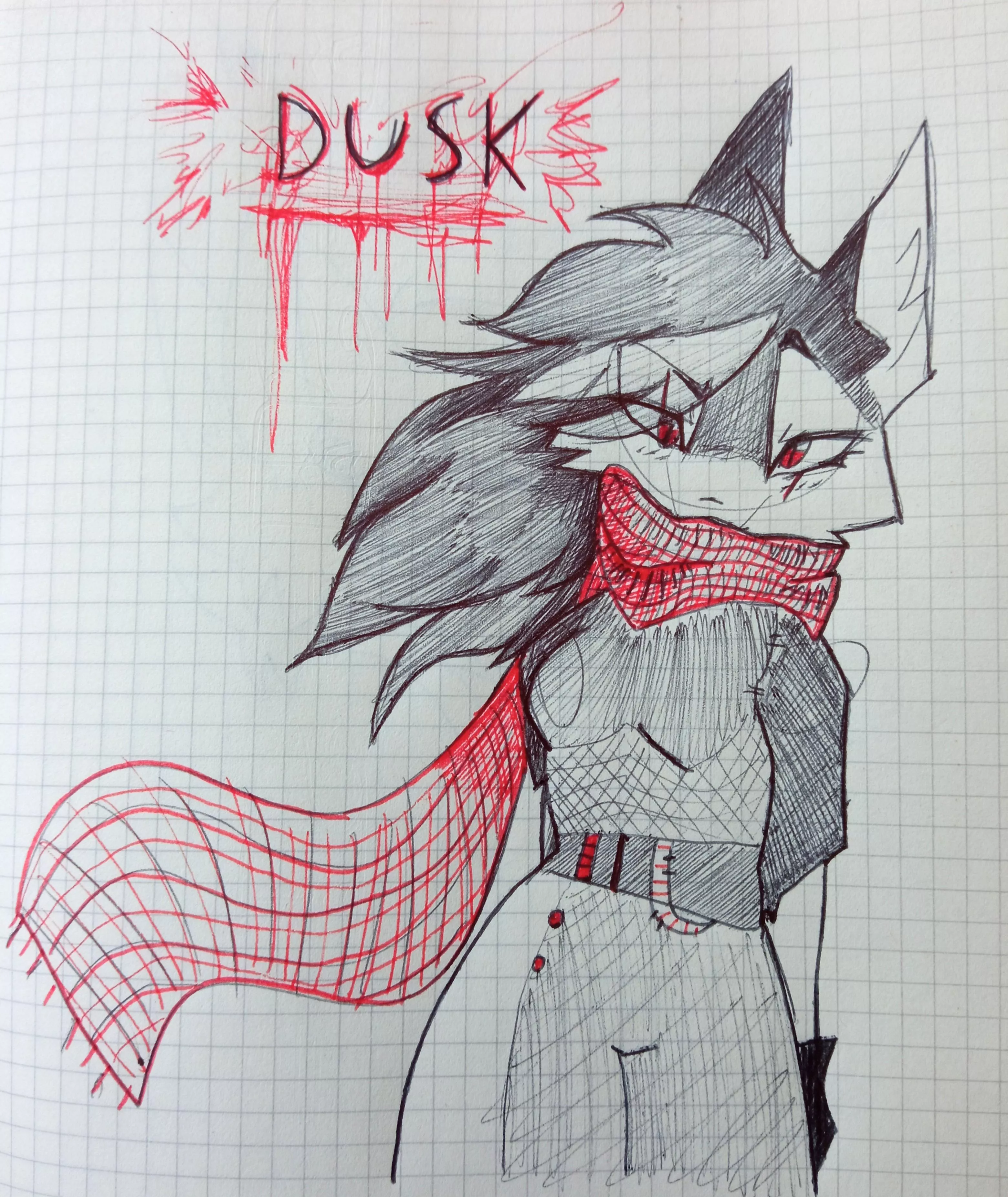 DUSK - art by me (you guys just ever have an oc for 10+ years and never draw them? Just me?) posted by animablu