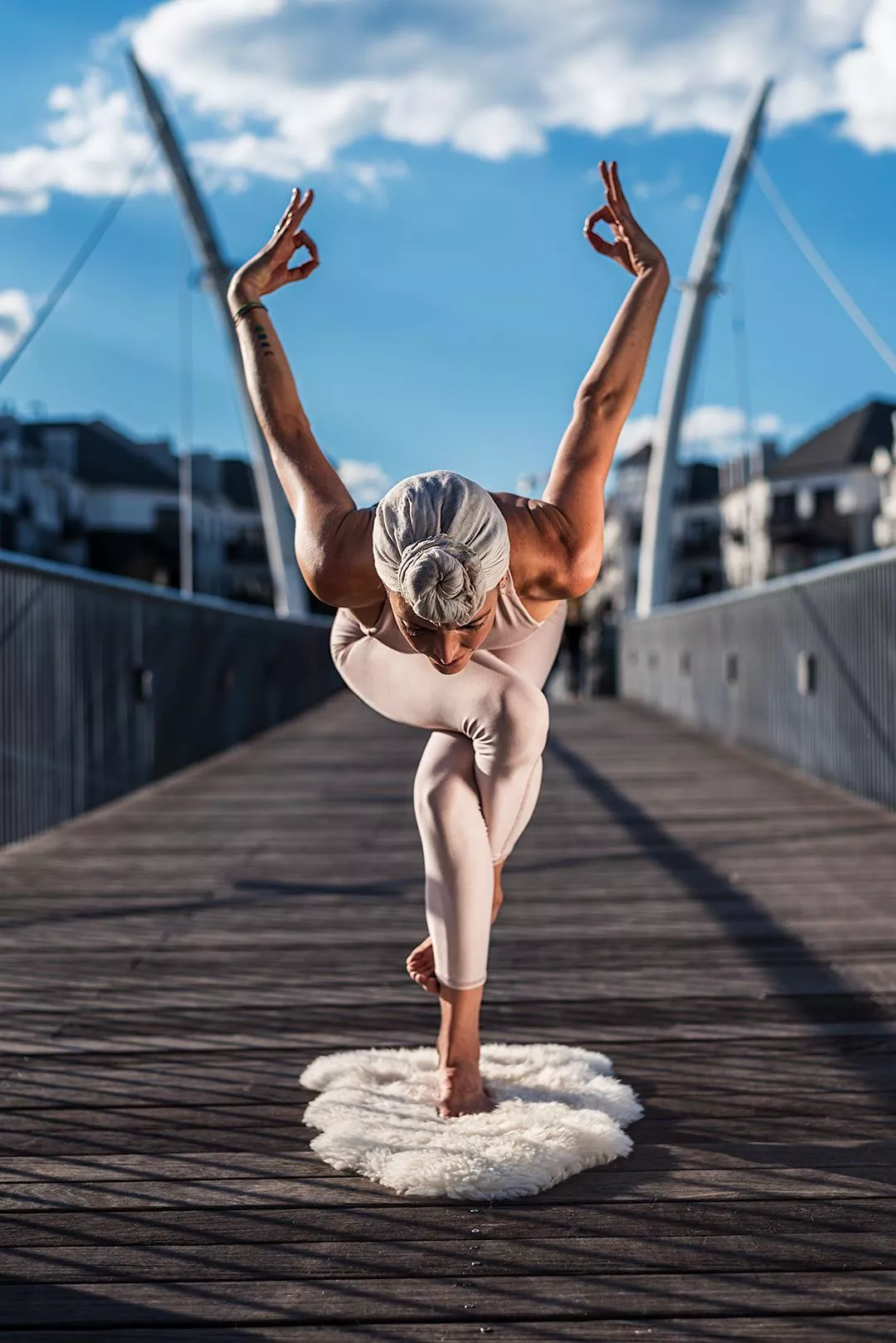 Eagle legs and mudras on bridges posted by YogaPhotographer