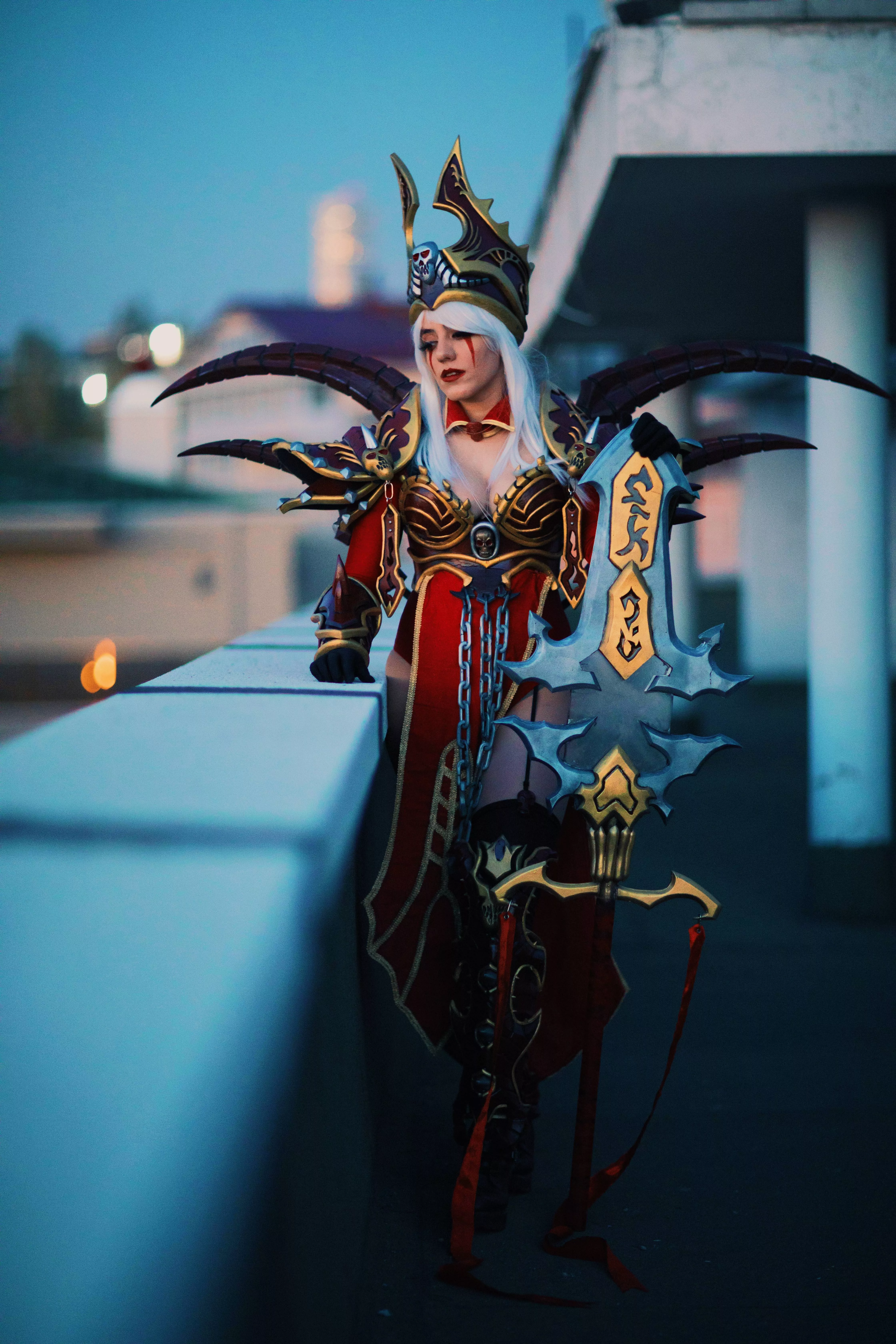 Ebon Blade Whitemane designed by zachfisherart and also I liked this one so cosplayed by me tehee ðŸ¥³ posted by kanchhicat