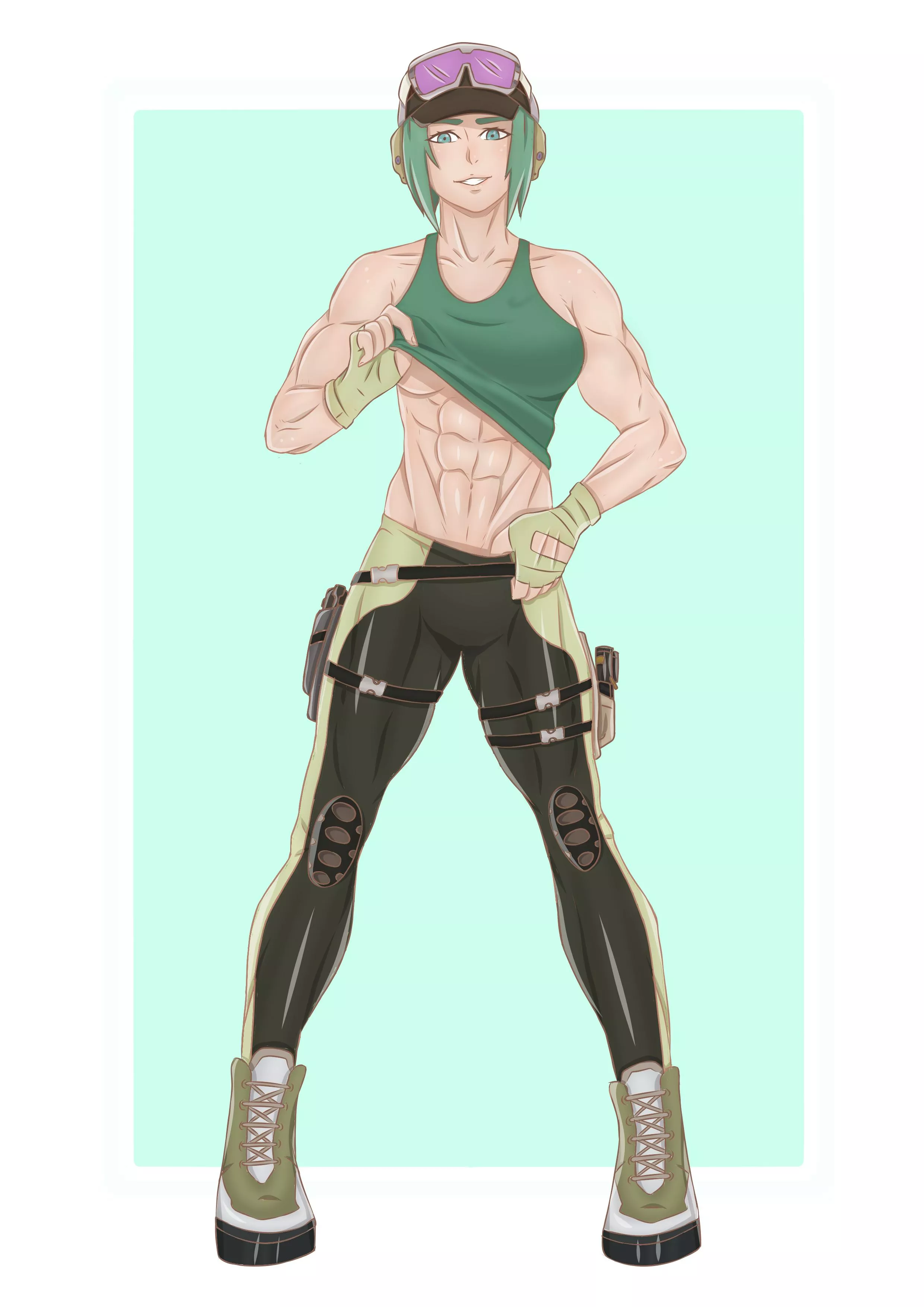 Ela has been working out (Commission) posted by I_Love_Strong_Women