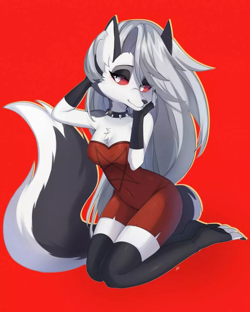 Elegant 🐺 in red dress (lilshironeko) posted by 666dnuoHlleHehTanooL