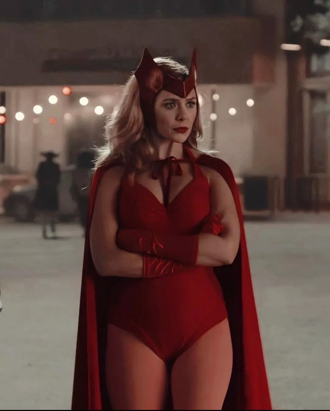 Elizabeth Olsenâ€™s thighs and tits in her Scarlet Witch costume look amazing posted by celeb552