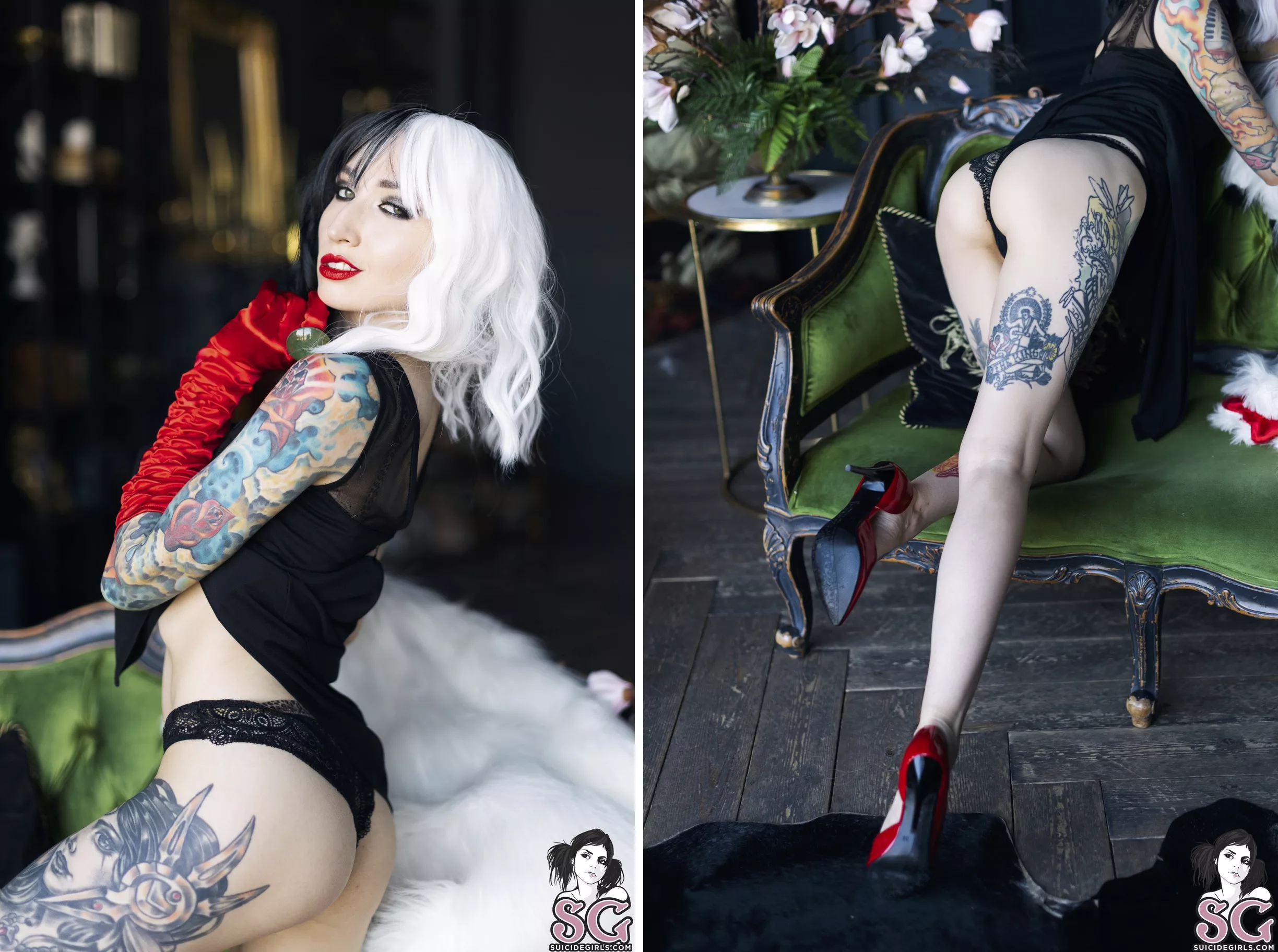 Elune as Cruella De Vil 🖤 posted by SuicideGirls