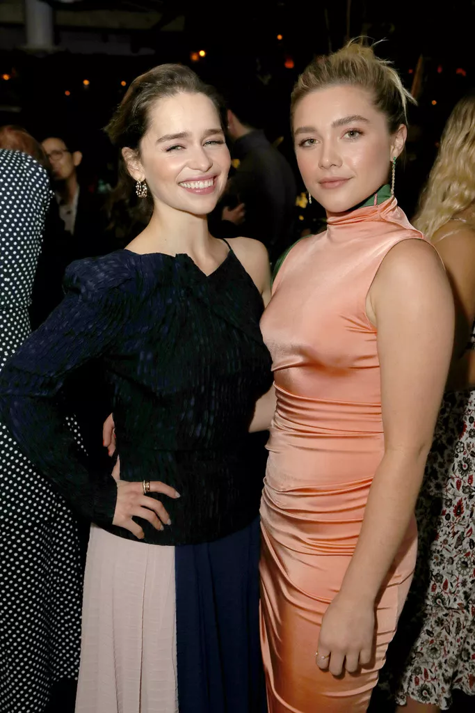 Emilia Clarke and Florence Pugh posted by Qmembers