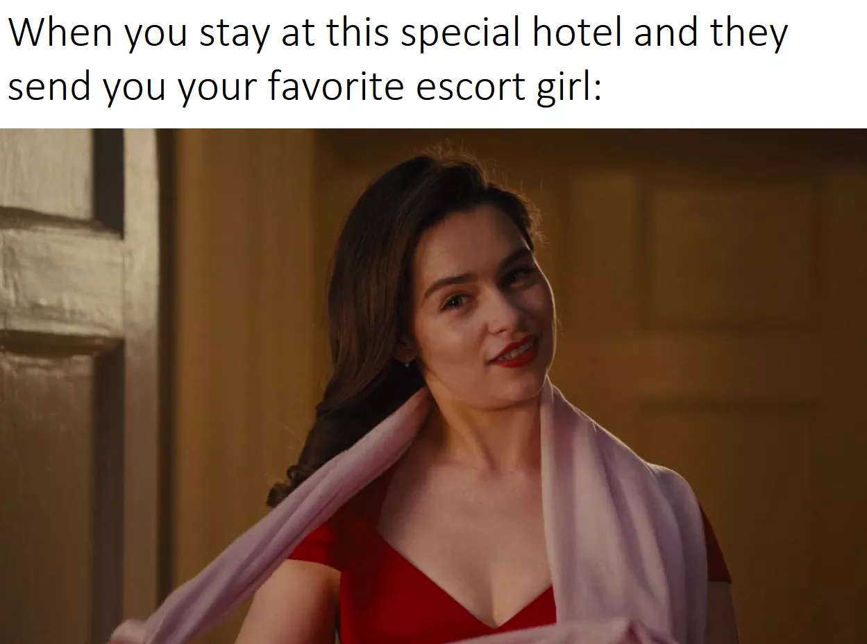 Emilia Clarke giving special room service. posted by stegron33