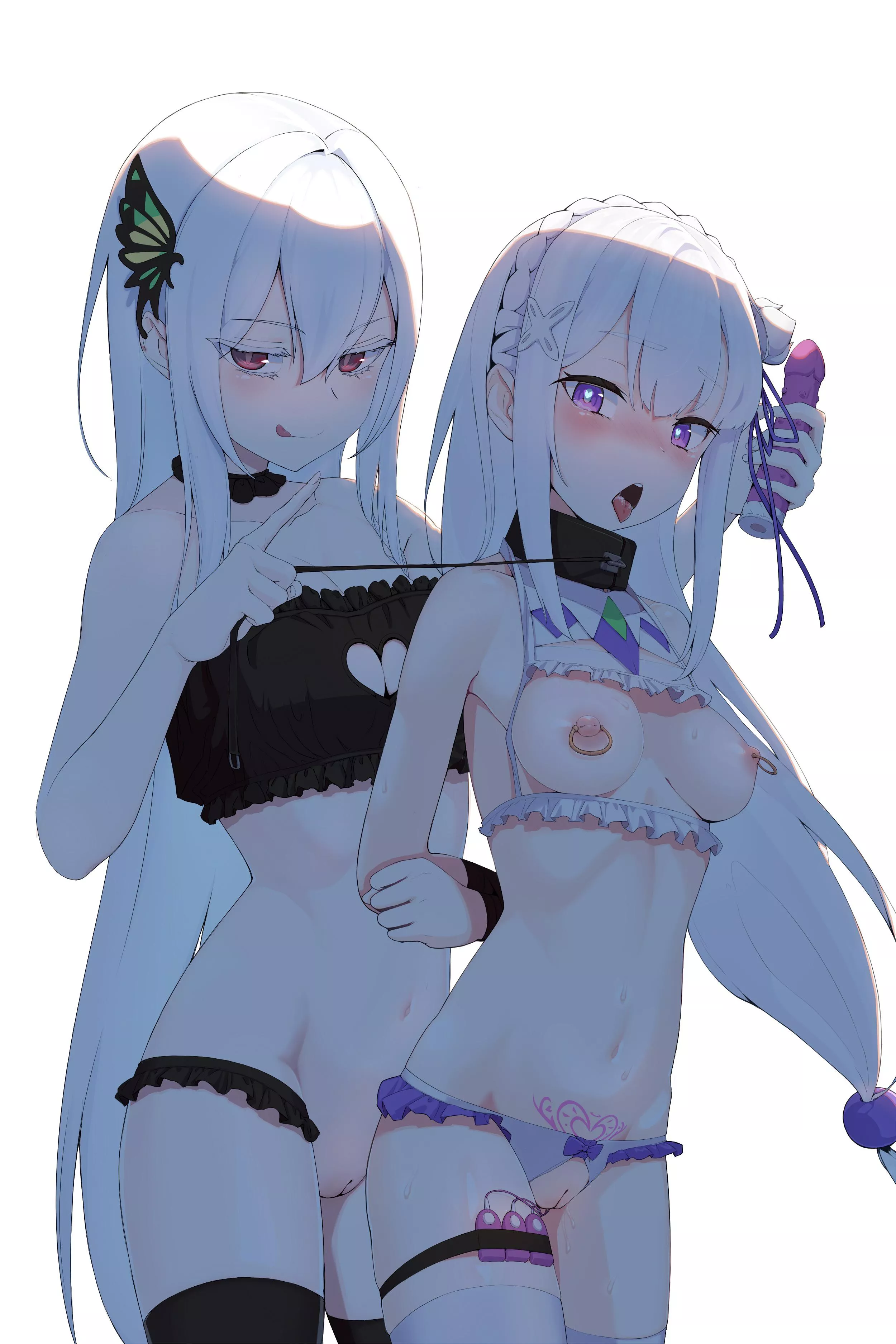 Emilia x Echidna [Re:Zero] posted by Natsu_1000