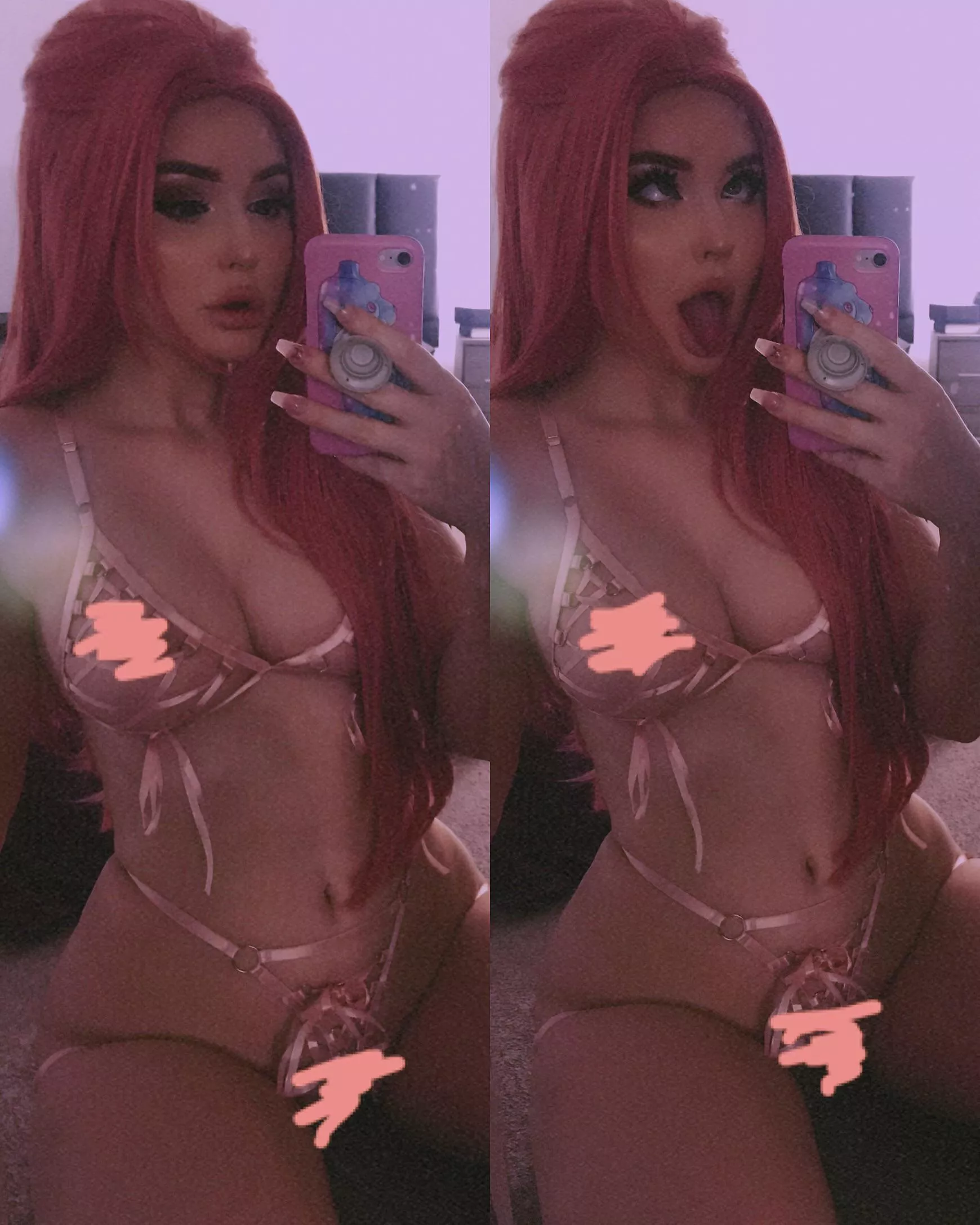 EmilyMcnessie pink ahegao in tiny lingerie [oc] posted by Lemonmerlon