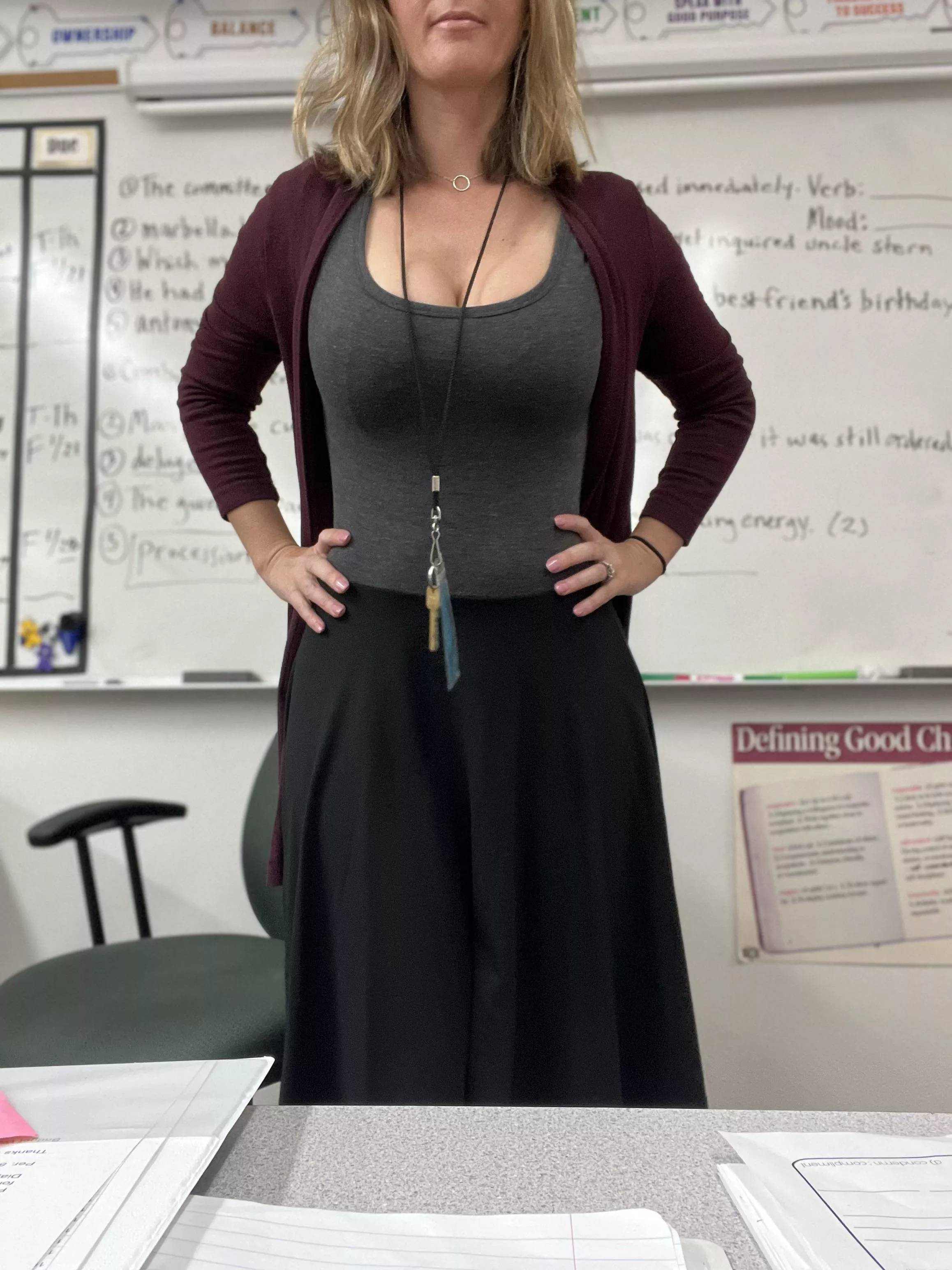 Enjoy this teachers cleavage posted by Quick-Wear7077