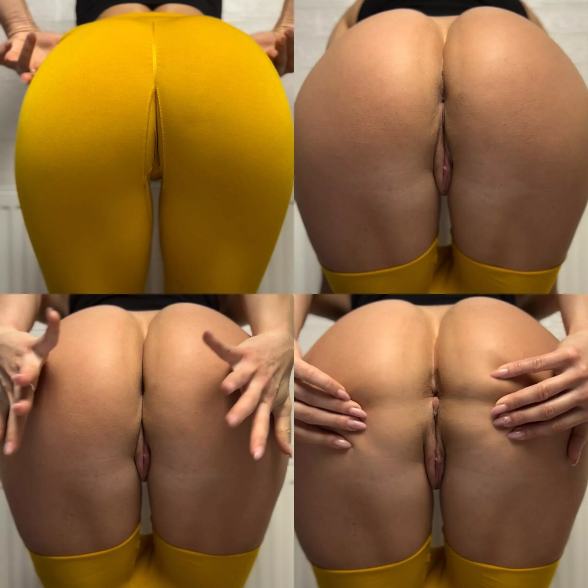 Ever wonder what a gym girlâ€™s booty looks like underneath her leggings? posted by JuicyTooshie