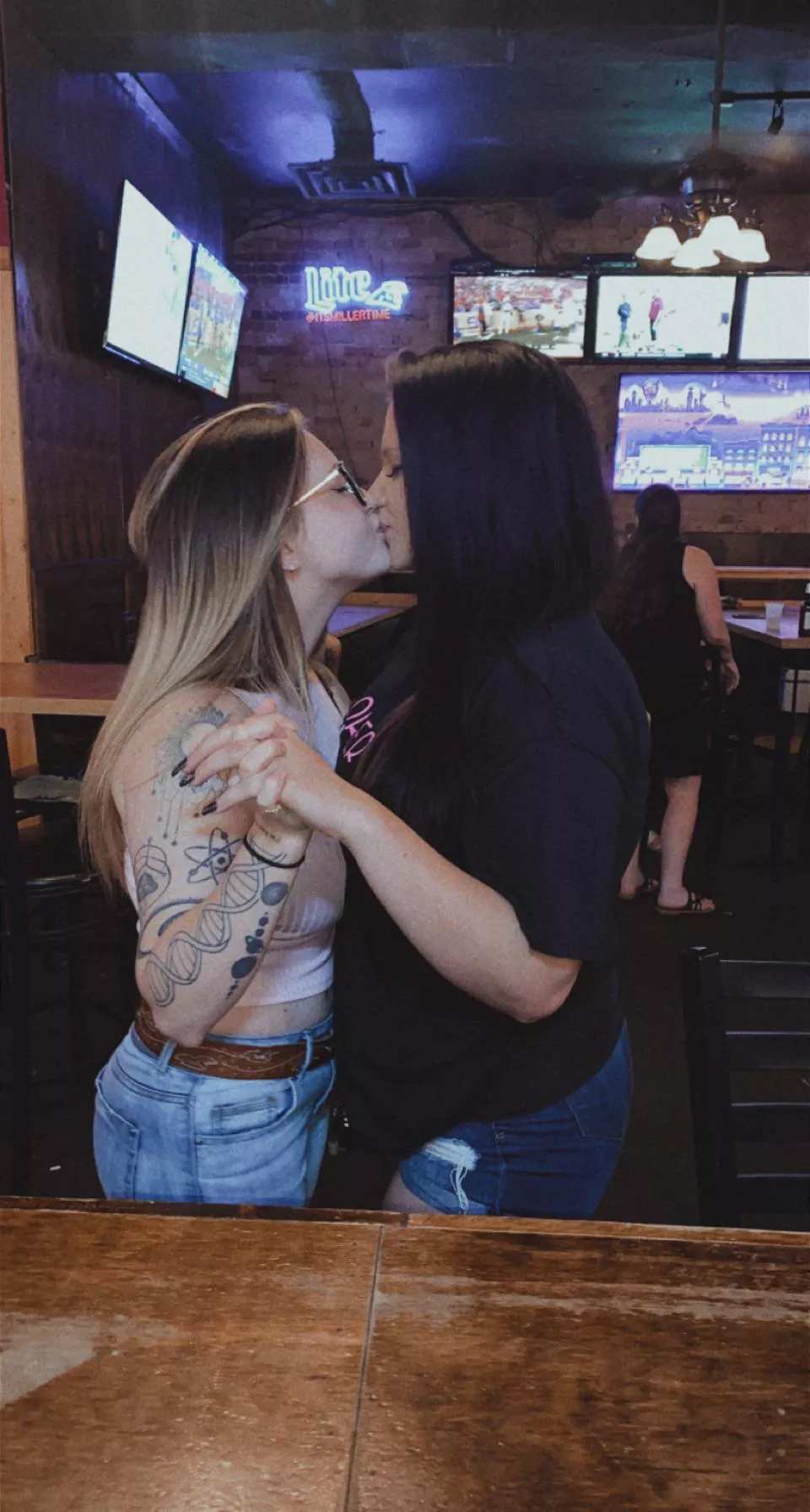 Every person in that bar watched us kiss all night 🤣 posted by Elsababy03