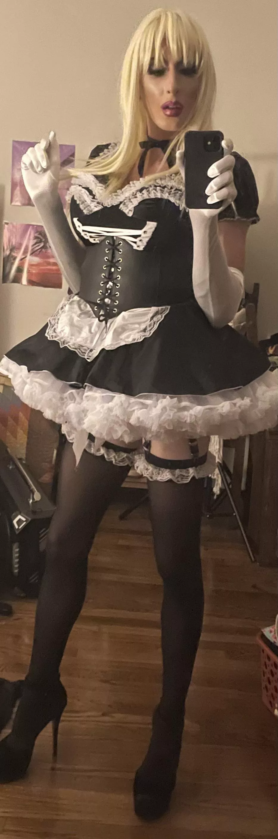 every sissy needs a French maid outfit! posted by pantyboydreams