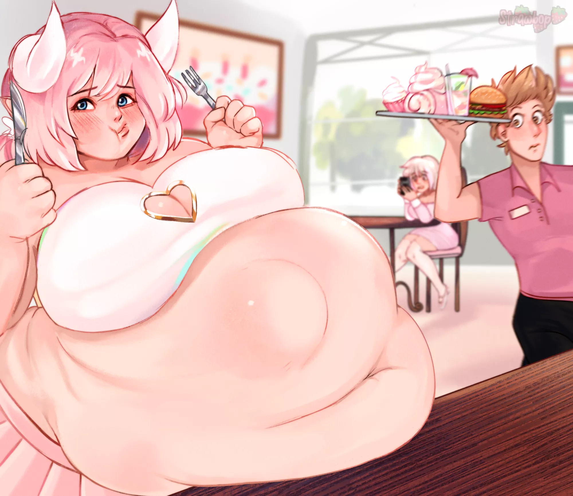 Everything but the Kitchen Sink (OC by: Strawbop) [bulging] [fempred] [soft] [F/?] posted by strawbop