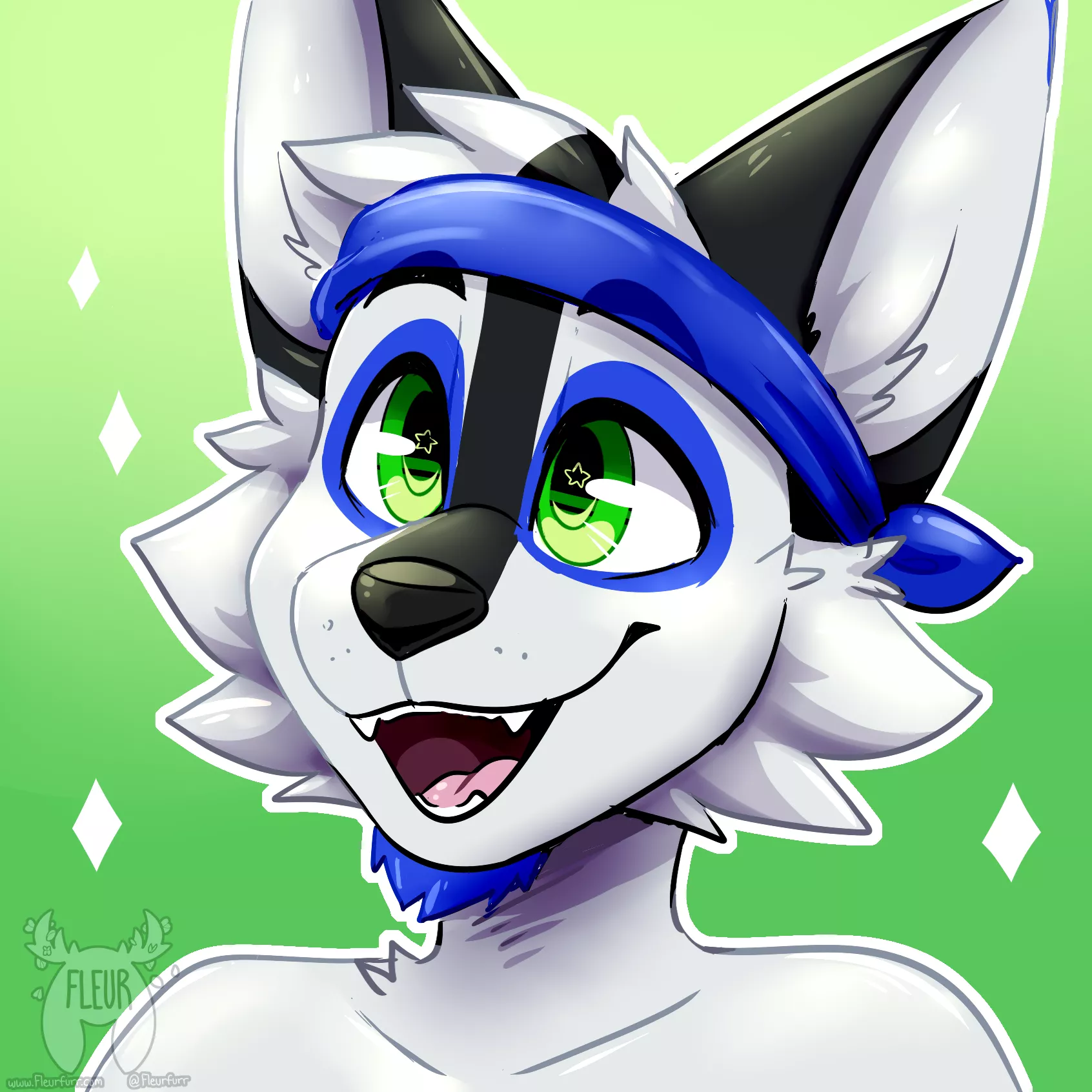 Excited doggo (Art by me: @Fleurfurr on twitter!!) posted by Fleurfurr