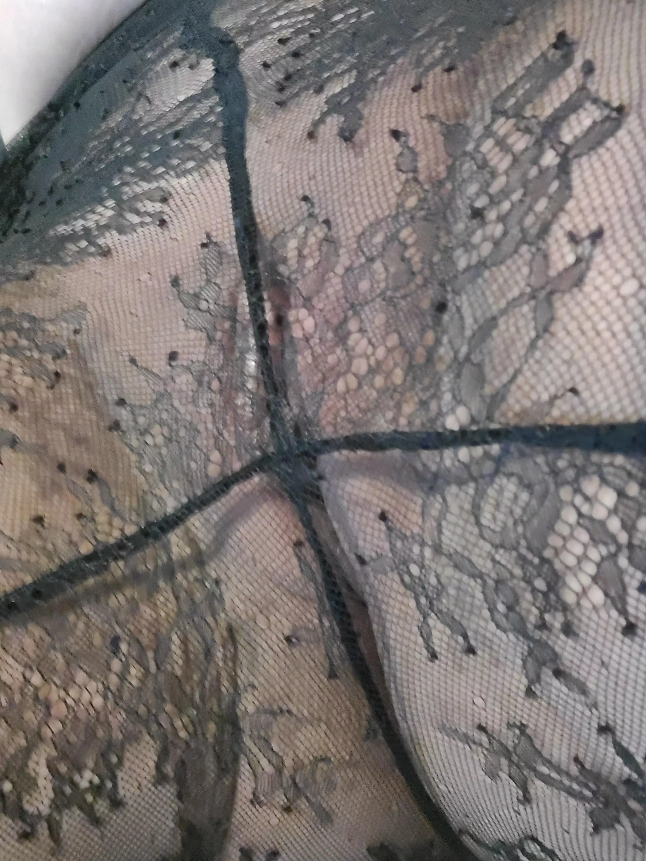 (F) a little peek through my lace pants posted by CherryRedQueen