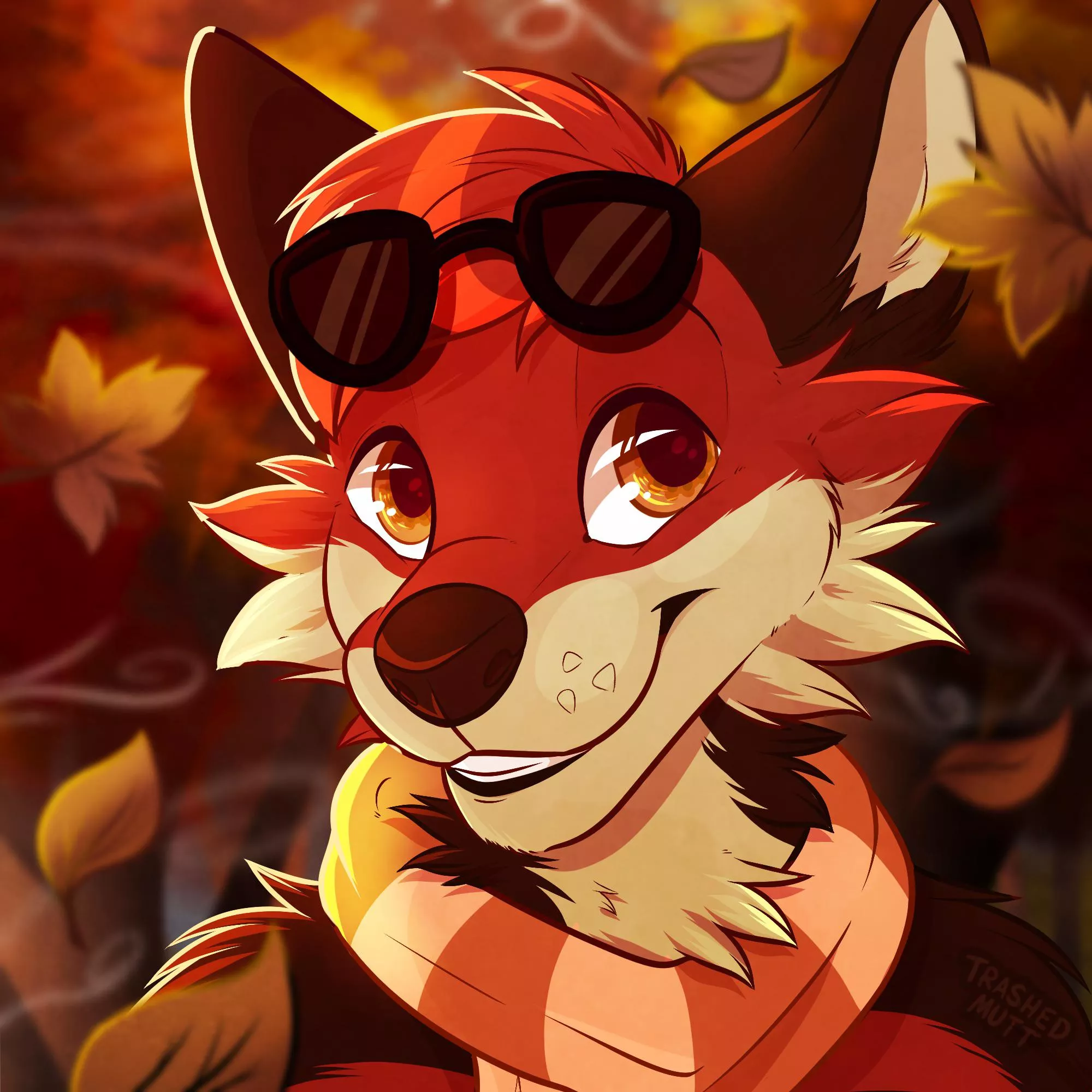 Fall Fox 🍂 (art by me - trashedmutt on Twitter) posted by trash-mutt