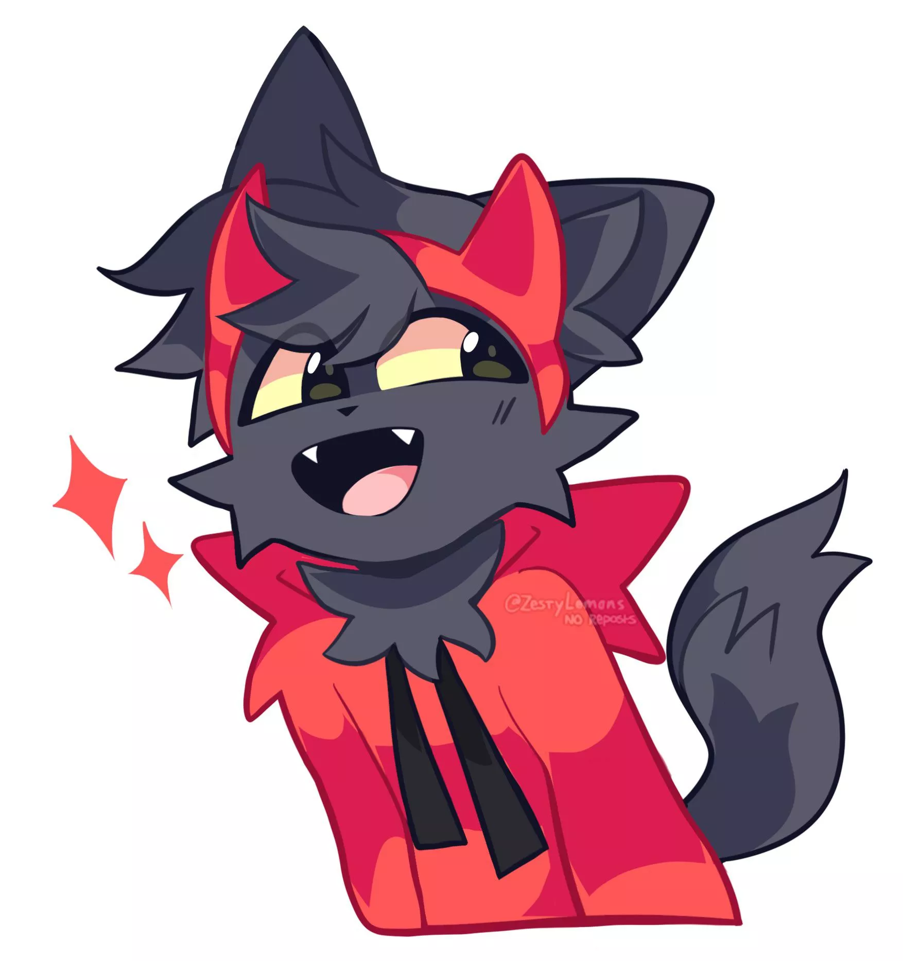 fangs [ art by me @zestylemonss on twitter ] posted by Iazuli