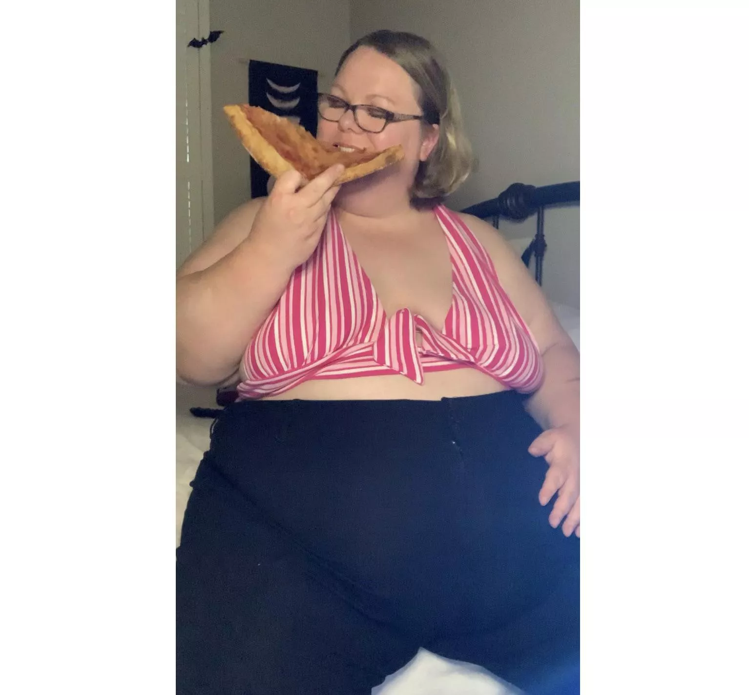 Fat slice for a fat pig posted by ThatFatStonerBabe