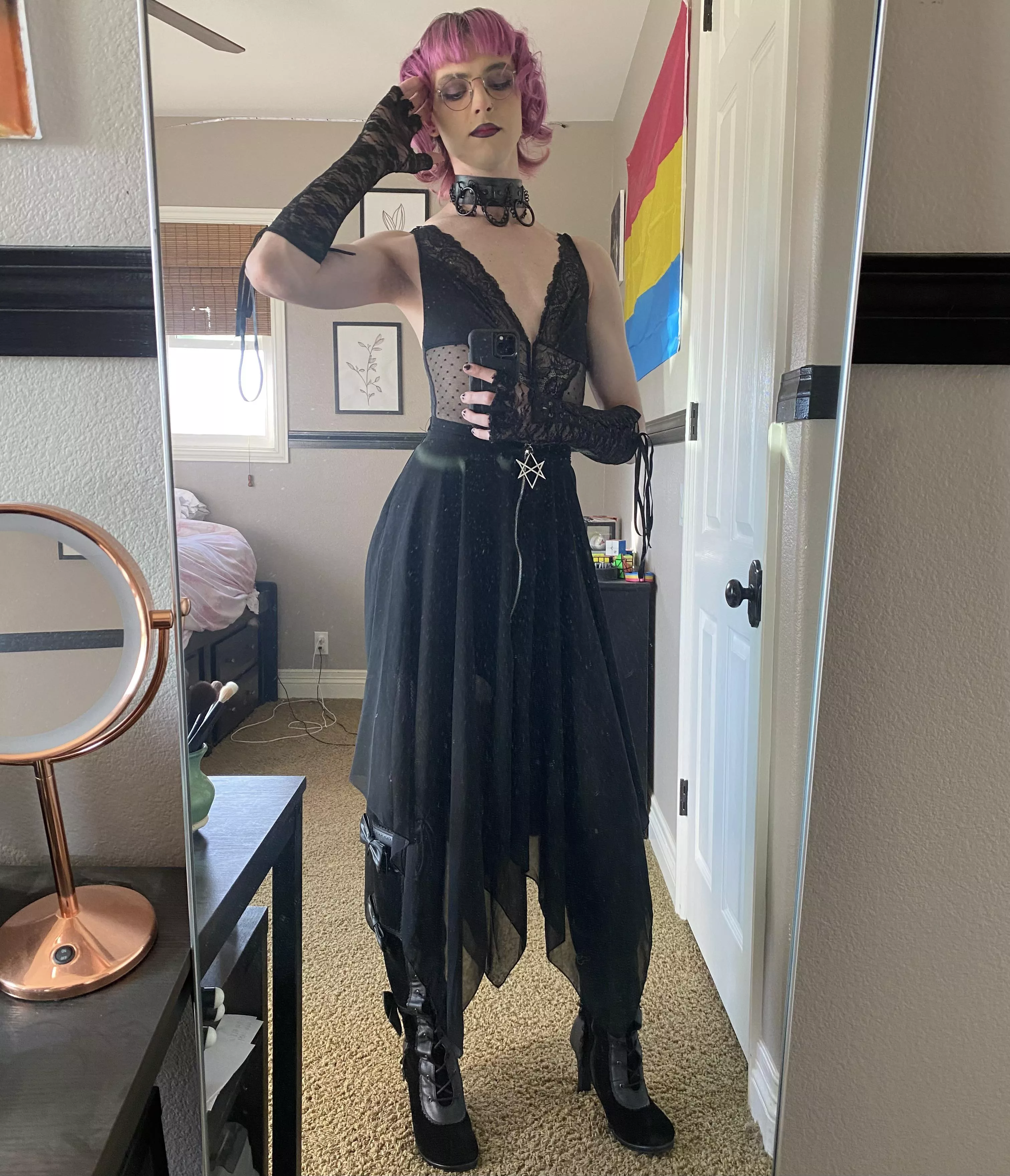 Feeling pretty in this fit 🖤 posted by PanFemboy