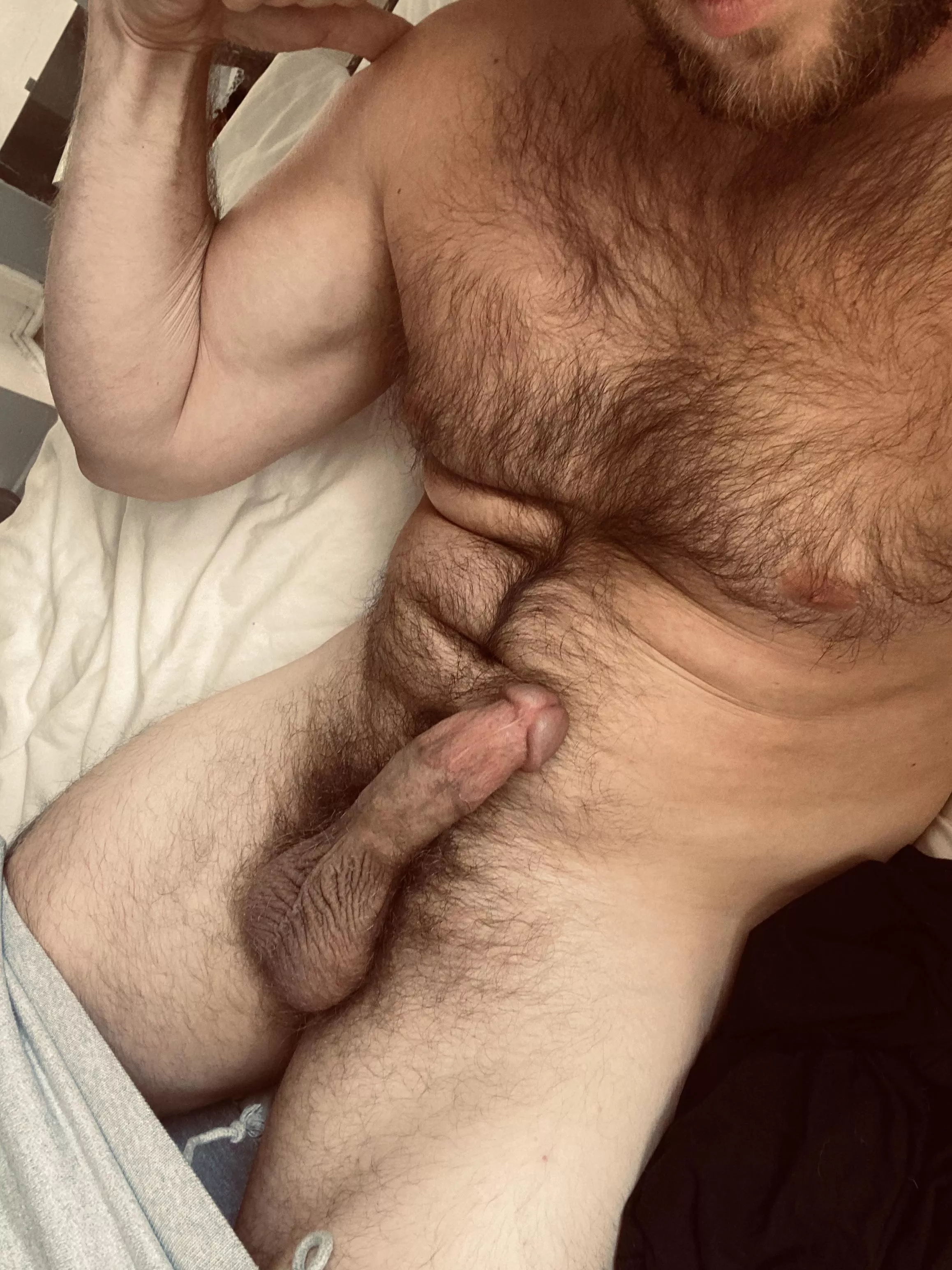 Feeling so damn horny today. Taking this pic made my thick cock pulse and nipples harden. Anyone wanna help me cum??💦😘 posted by LAPalms