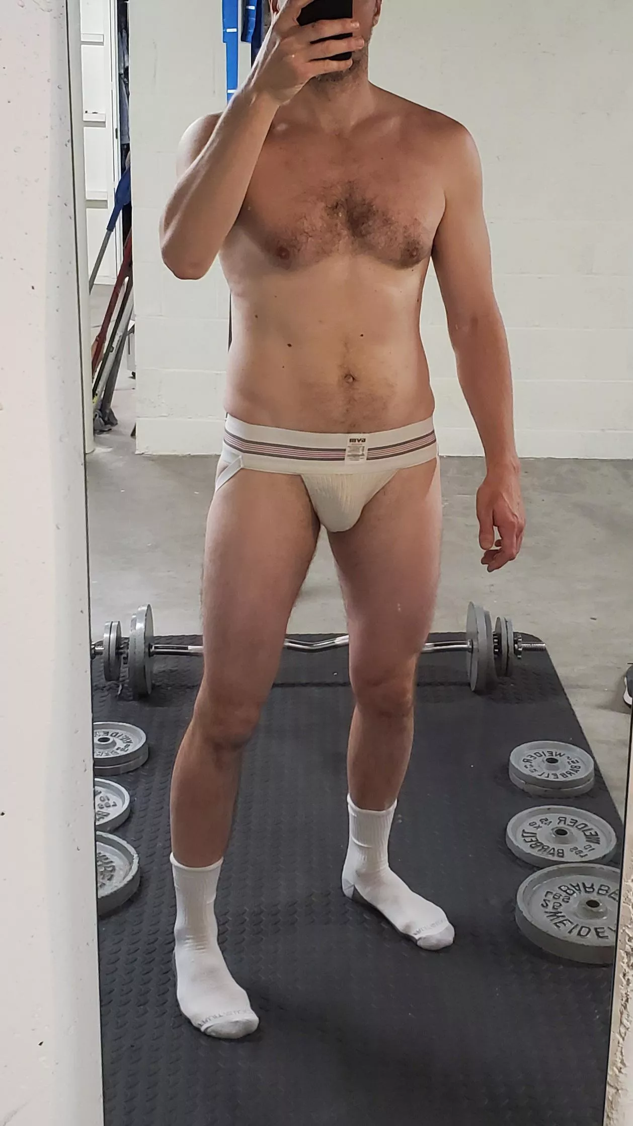 Feeling the classic white GYM today. (Nsfw) posted by mwgaynerd