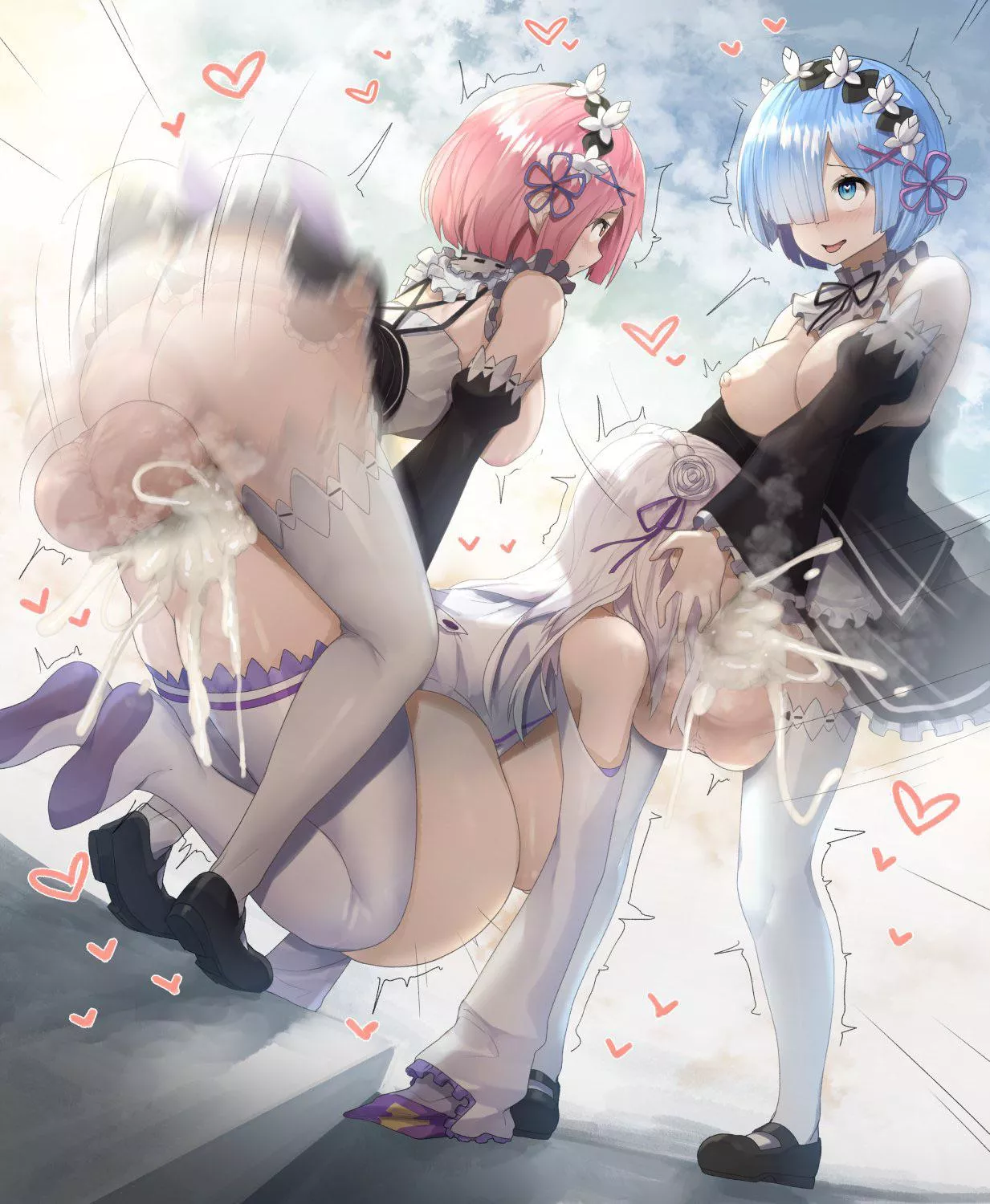 [F/F/F] Rem and Ram stuff Emilia posted by EtherionDragonFT