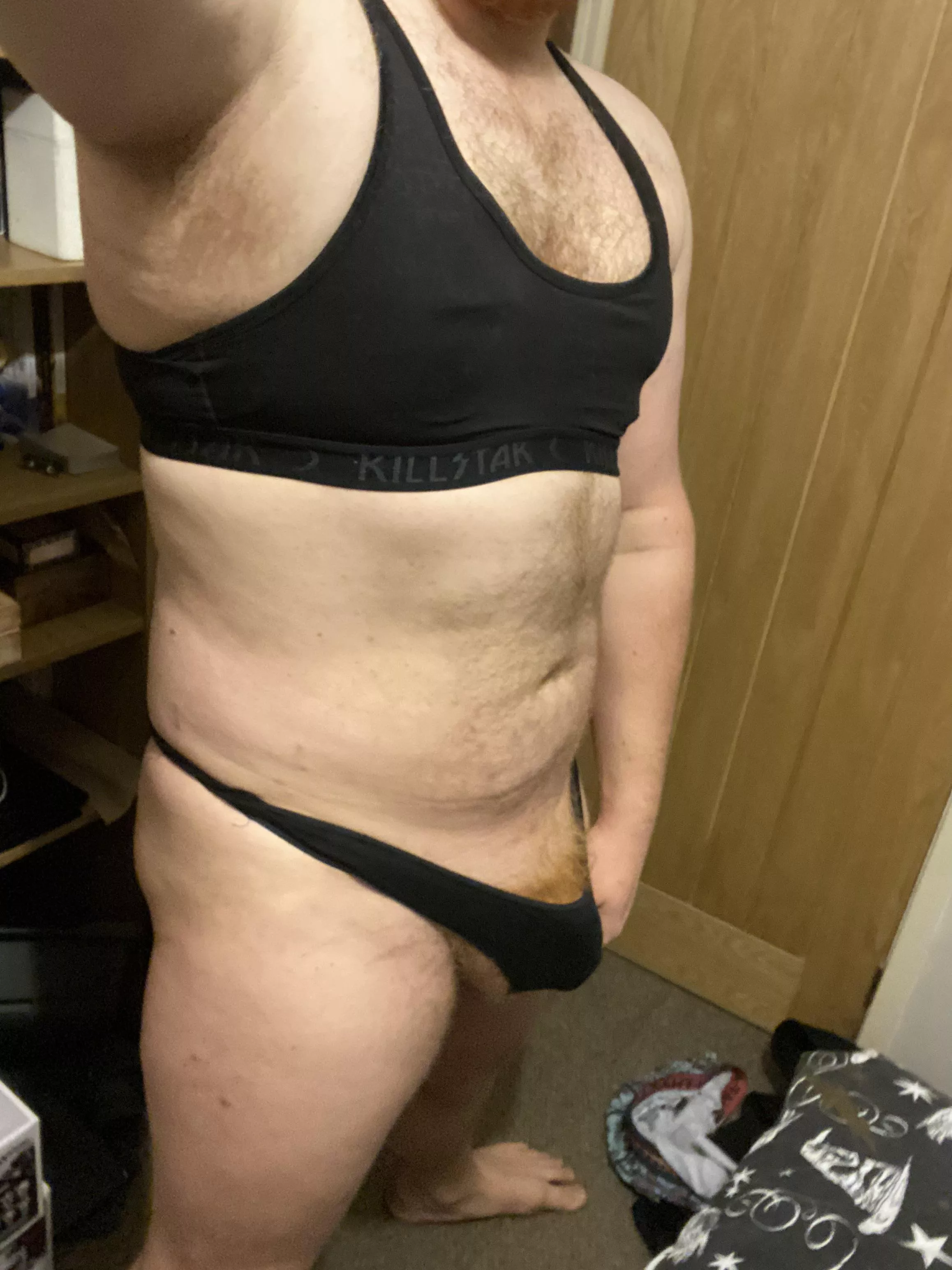 Finally got up the courage to go out an by myself a thong and trying it on now posted by Pridemane