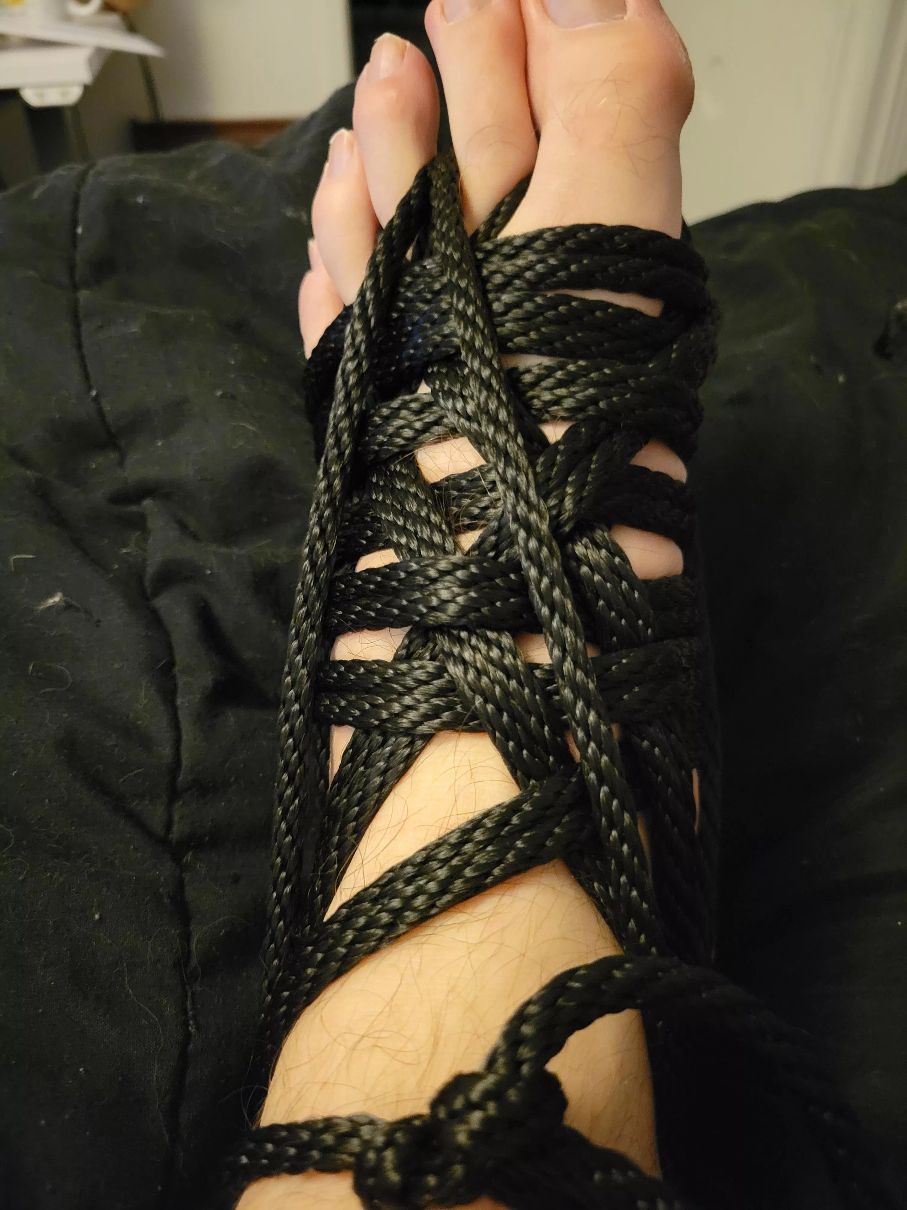 First attempt at a foot bind and compression. posted by corax_lives