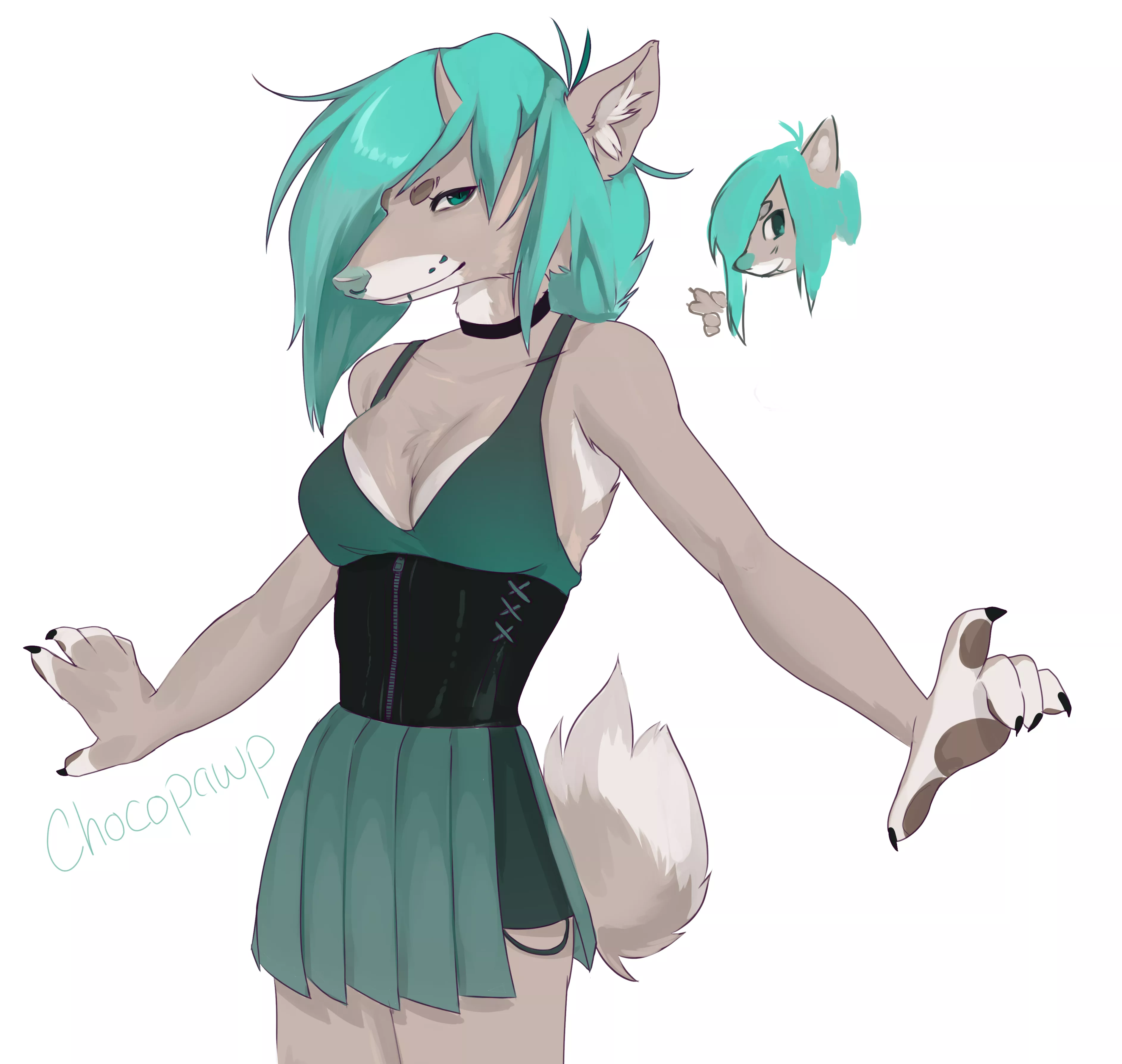 first furry i've drawn in years!! it sure has been a while [OC] posted by chocopawp