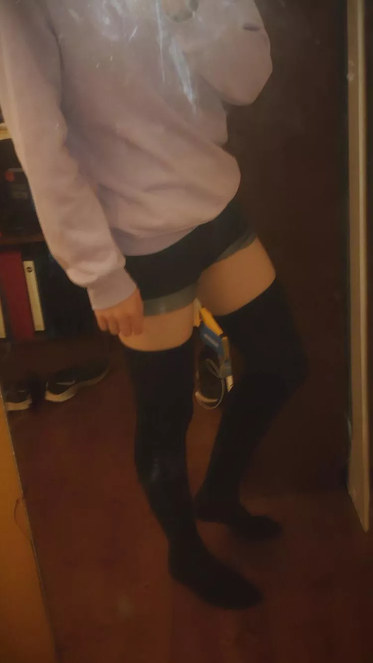 first post & also my first thigh highs. may or may not delete posted by Ok-Equivalent-1231