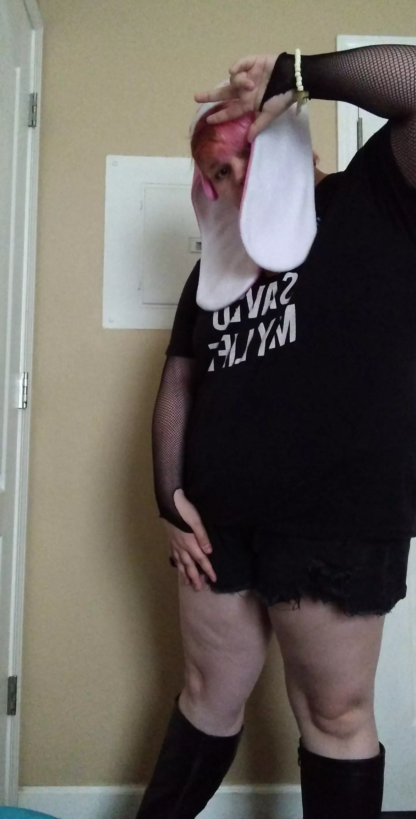 First post here! Chubby femboy here, happy femboy friday!! Would normally wear a skirt but I'm going to the fair so :p posted by Longjumping-Buy-706