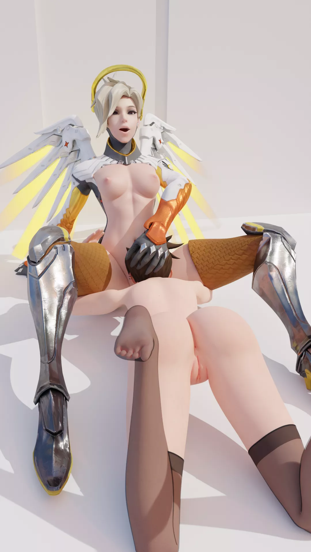 First Render, Let me know what you guys think (Mercy / Tracer) Models by @SwurstErotic & Dreamrider posted by Duroska