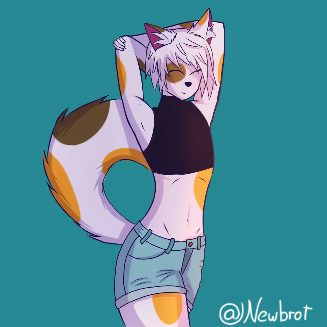 First time drawing this pose but I did it anyway 😻😸 posted by newbrotter