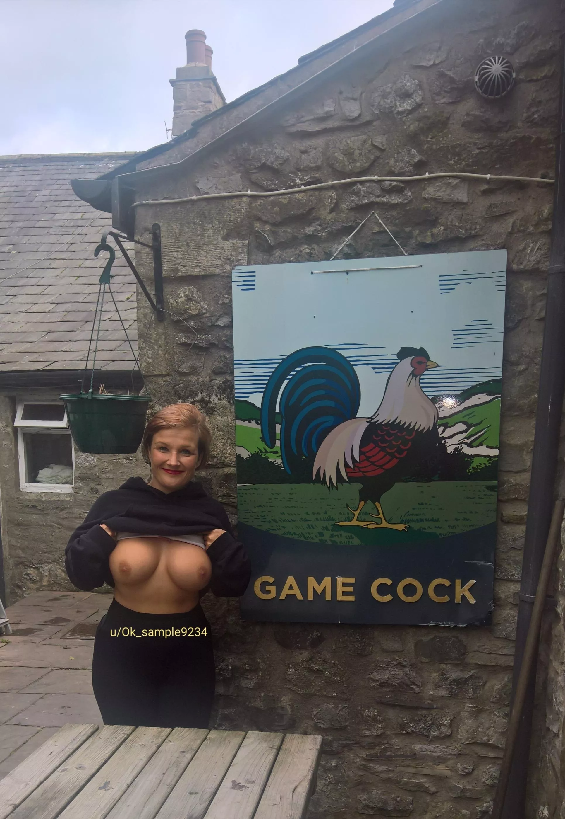 Flashing in the beer garden I'm always game for cock haha 🍆🍆🤩🤩 39F UK cougar posted by Ok_Sample9234