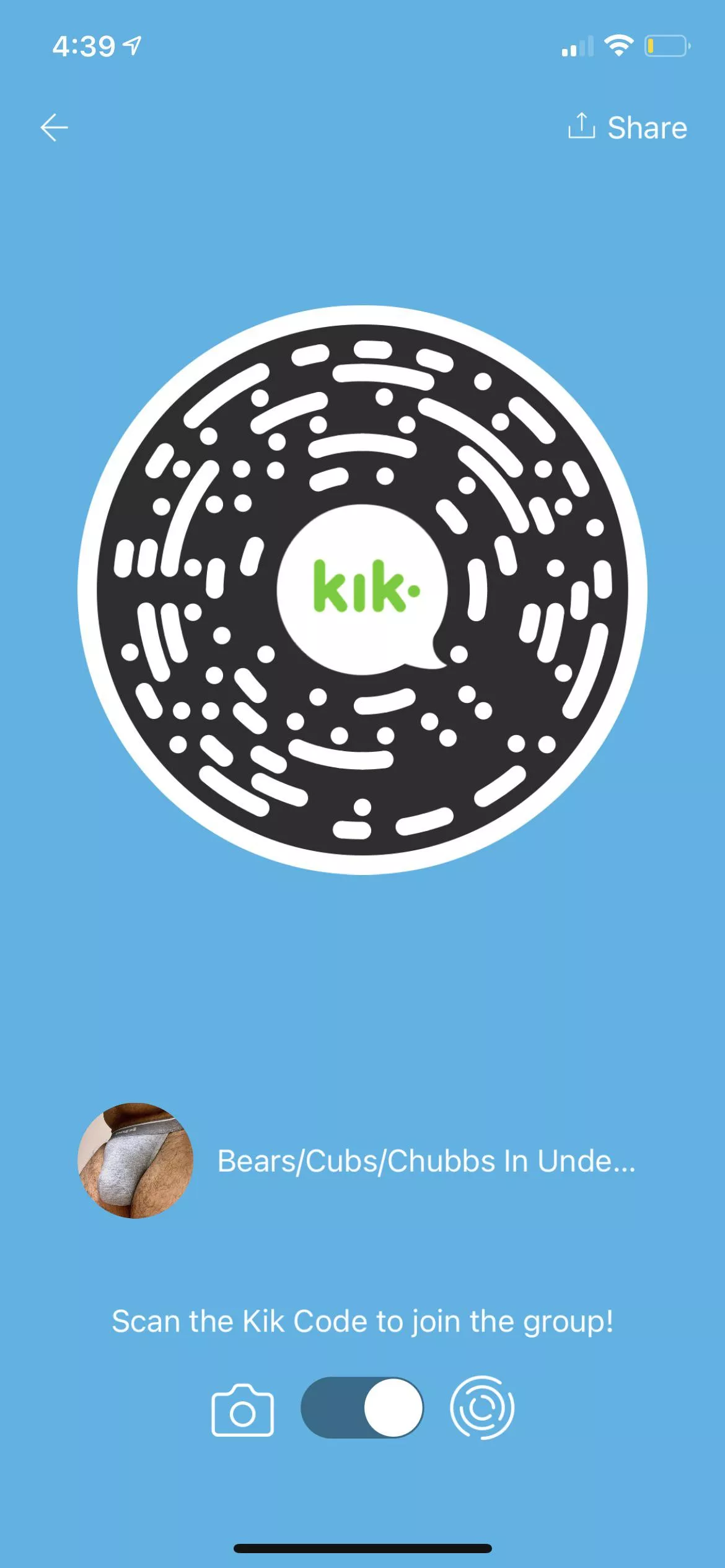 For anyone interested with Kik, there is a group that caters to Bears, Cubs, Chubs, etc. interested in showing off in their underwear! # for group is #underwearbearscubschub posted by JGast8