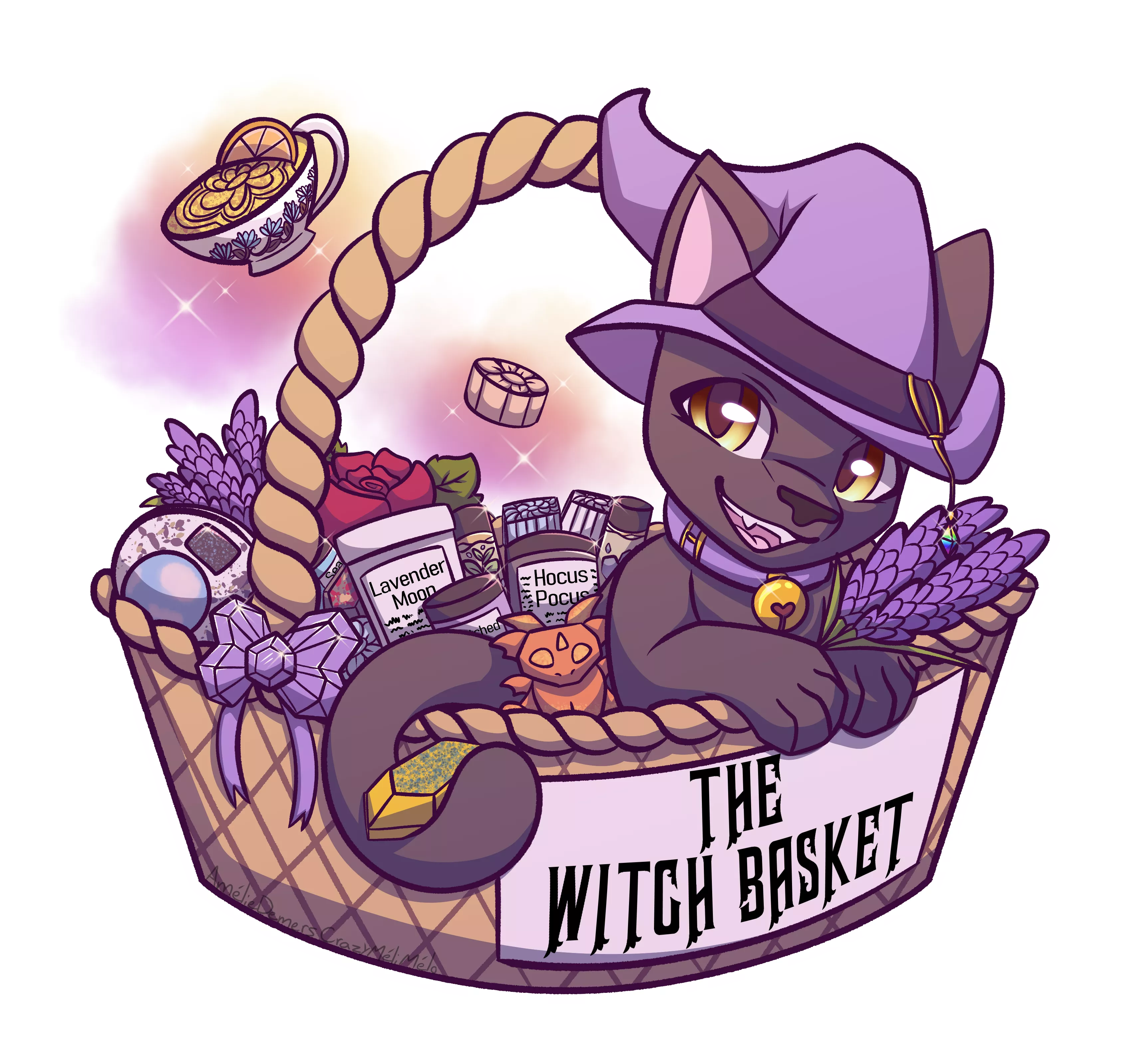 [For Hire] The Witch Basket Gift (Art (c) Me) posted by CrazyMeliMelo