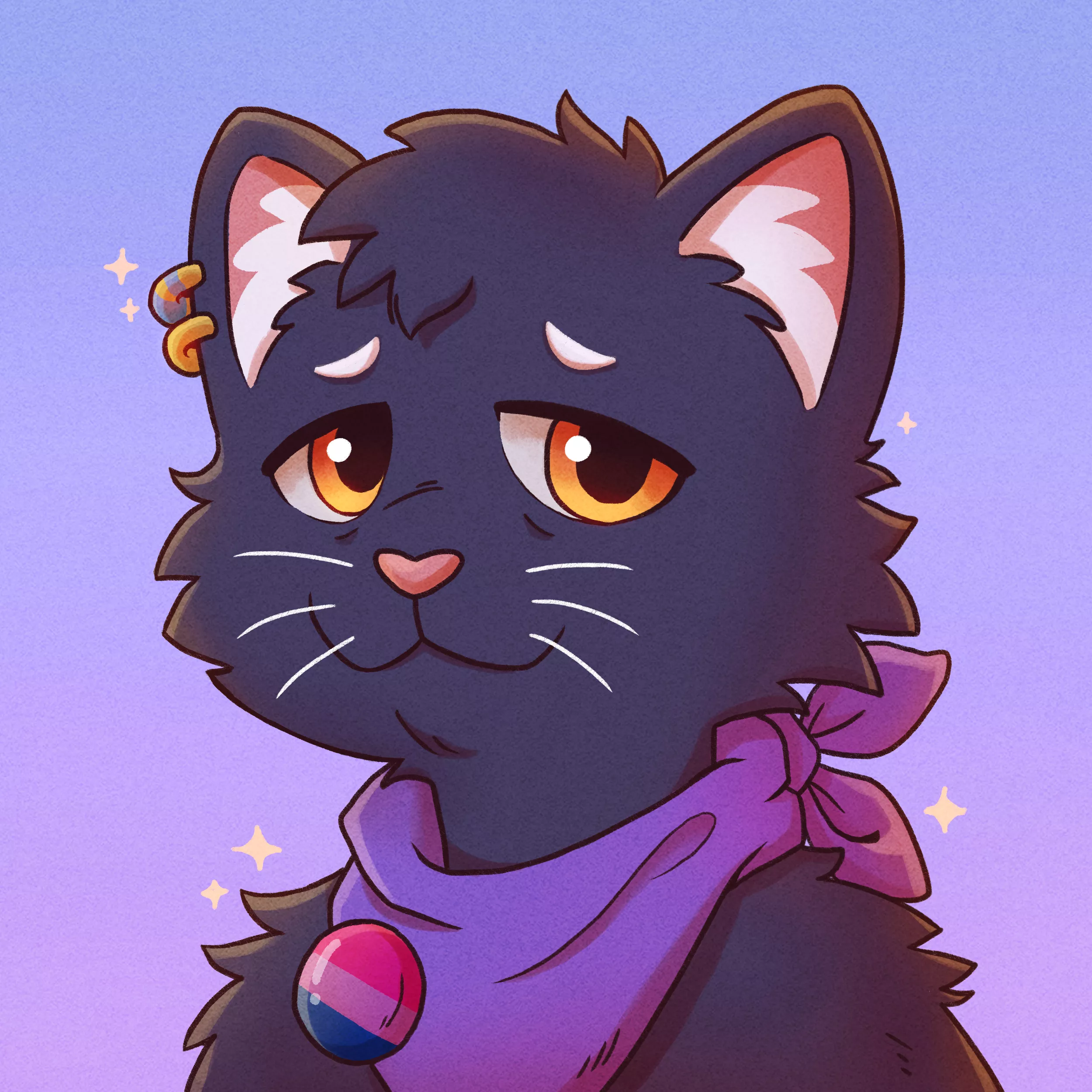 For some reason I always end up making kittens like this - Commission for someone on Twitter // art by me posted by _capycorn