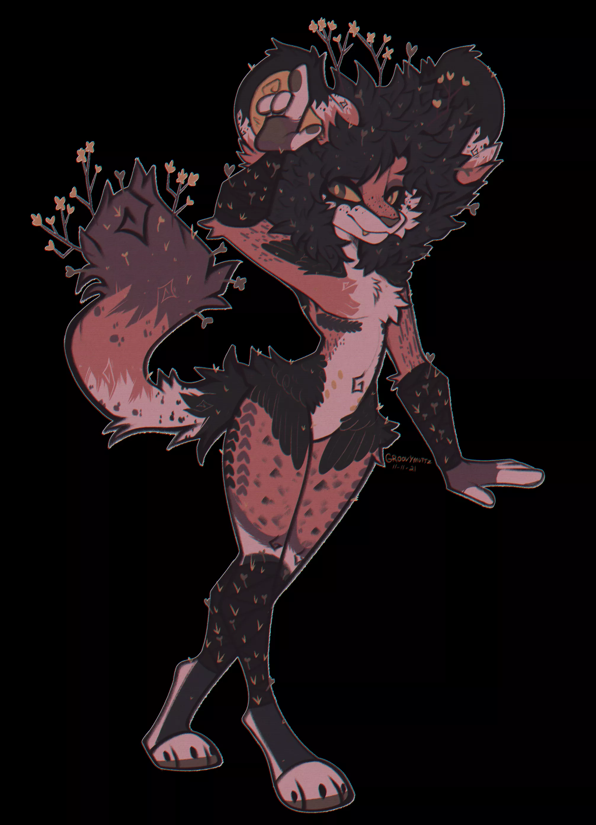 Forest Lion Adopt!! $50-Paypal/Kofi only! Art by me/@Groovymuttz on Twitter posted by D0qbites