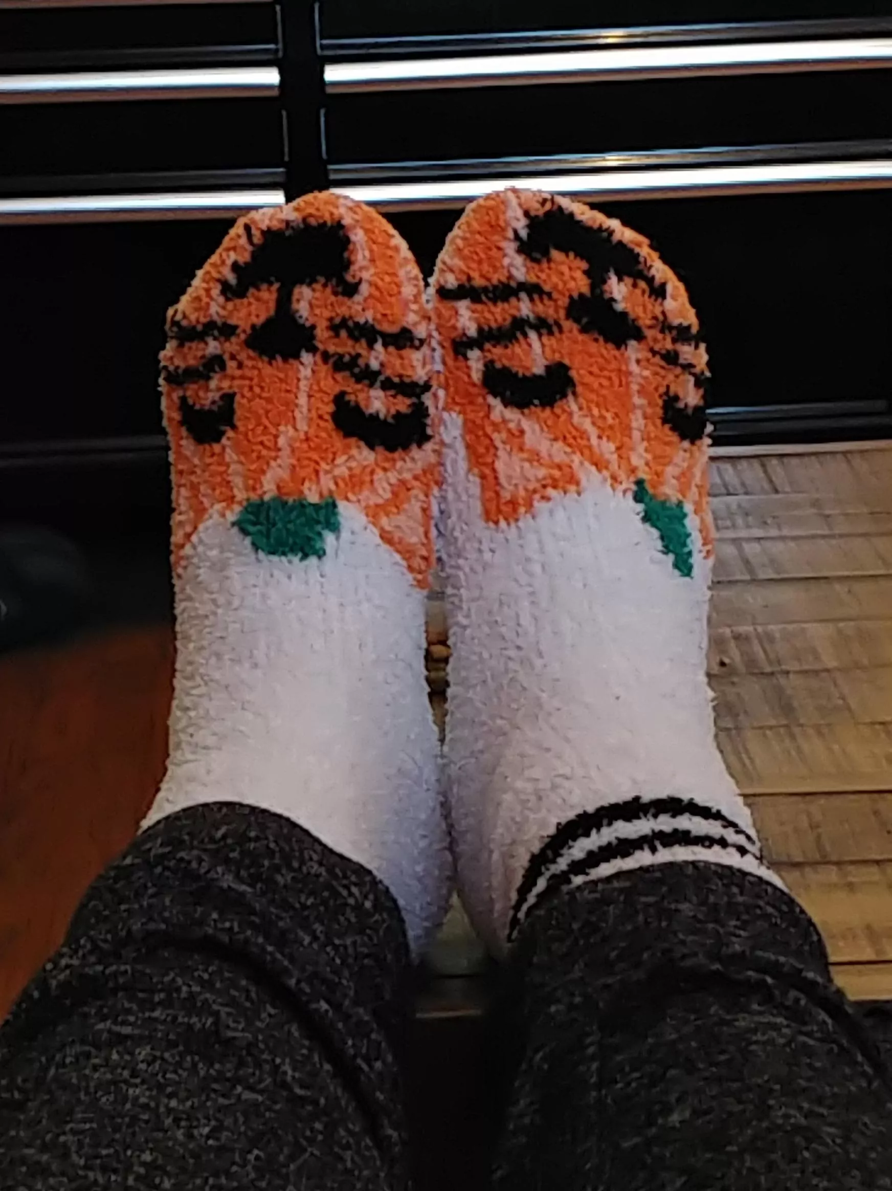 Found a cute pair of fuzzy Halloween socks! posted by HappyFeet90