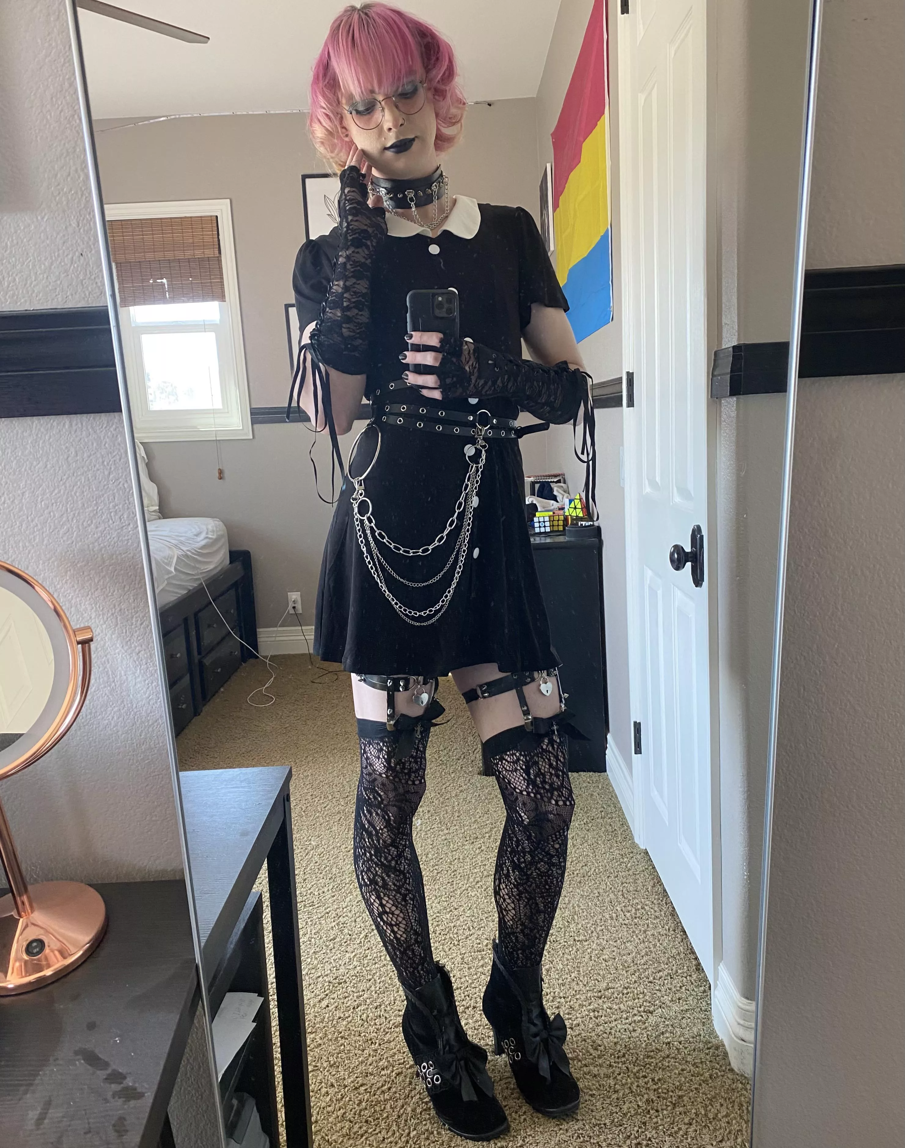 Found a new way to style one of my first dresses 🖤 posted by PanFemboy