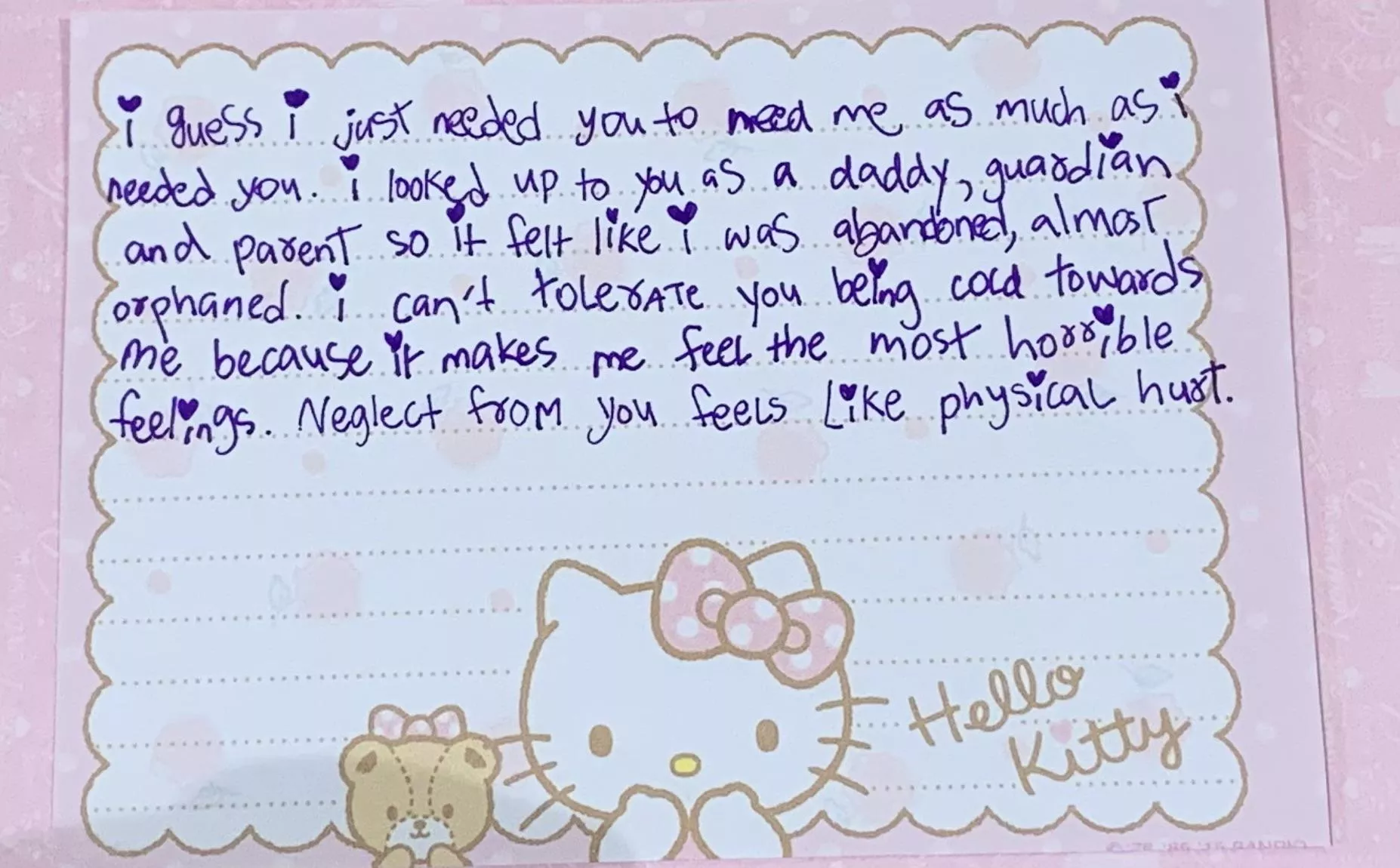 found this last thing i had written in my little journal for dadda ~ posted by stuffielovingangel