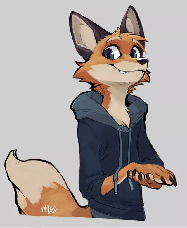 Found this lovely looking fox drawing, and I was wondering who drew this?? I can't find the artist anywhere I look. Signature on the tail may help posted by donnylovesart