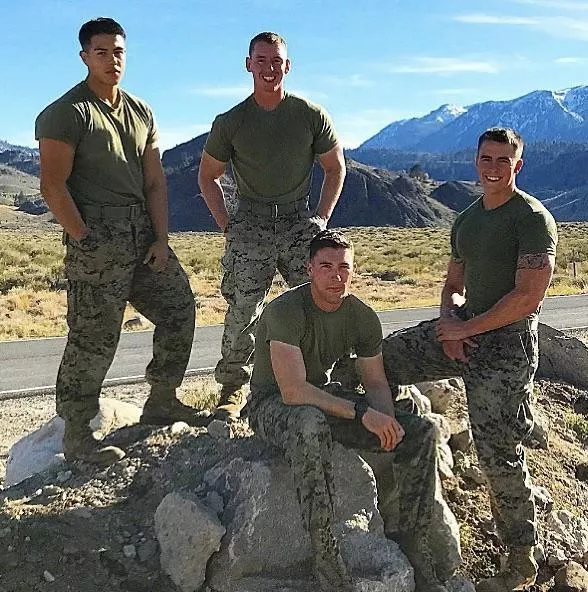 “Four Marines outdoors” … posted by neilfromsydney2003